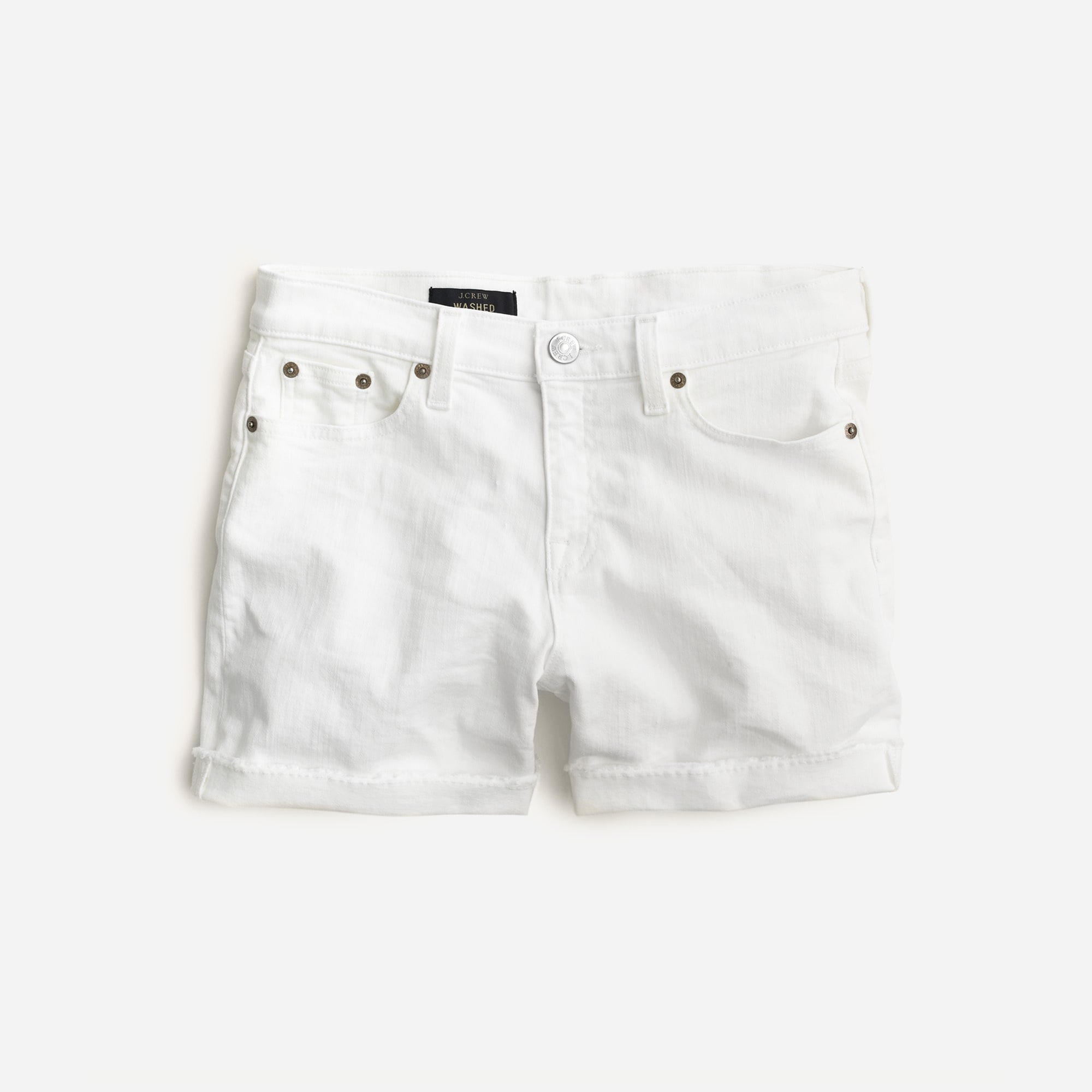  Denim short in white