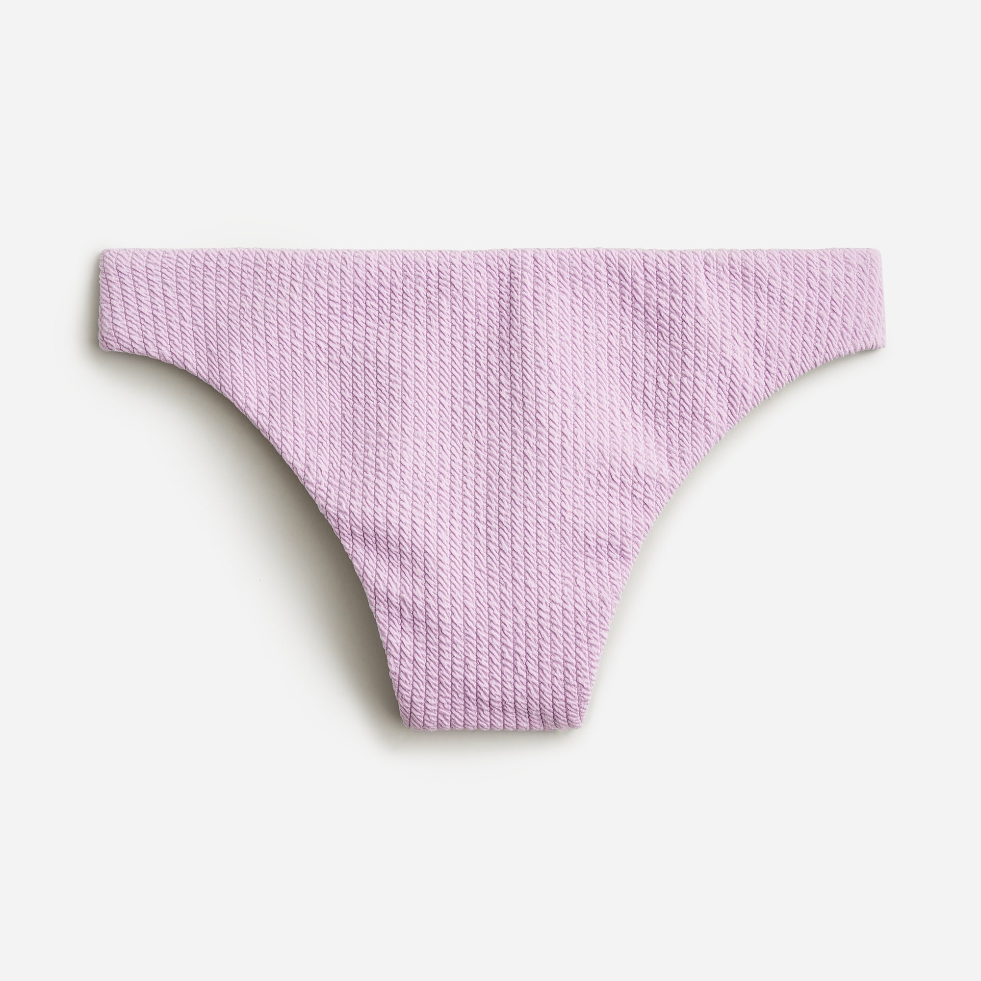  Textured high-rise cheeky bikini bottom