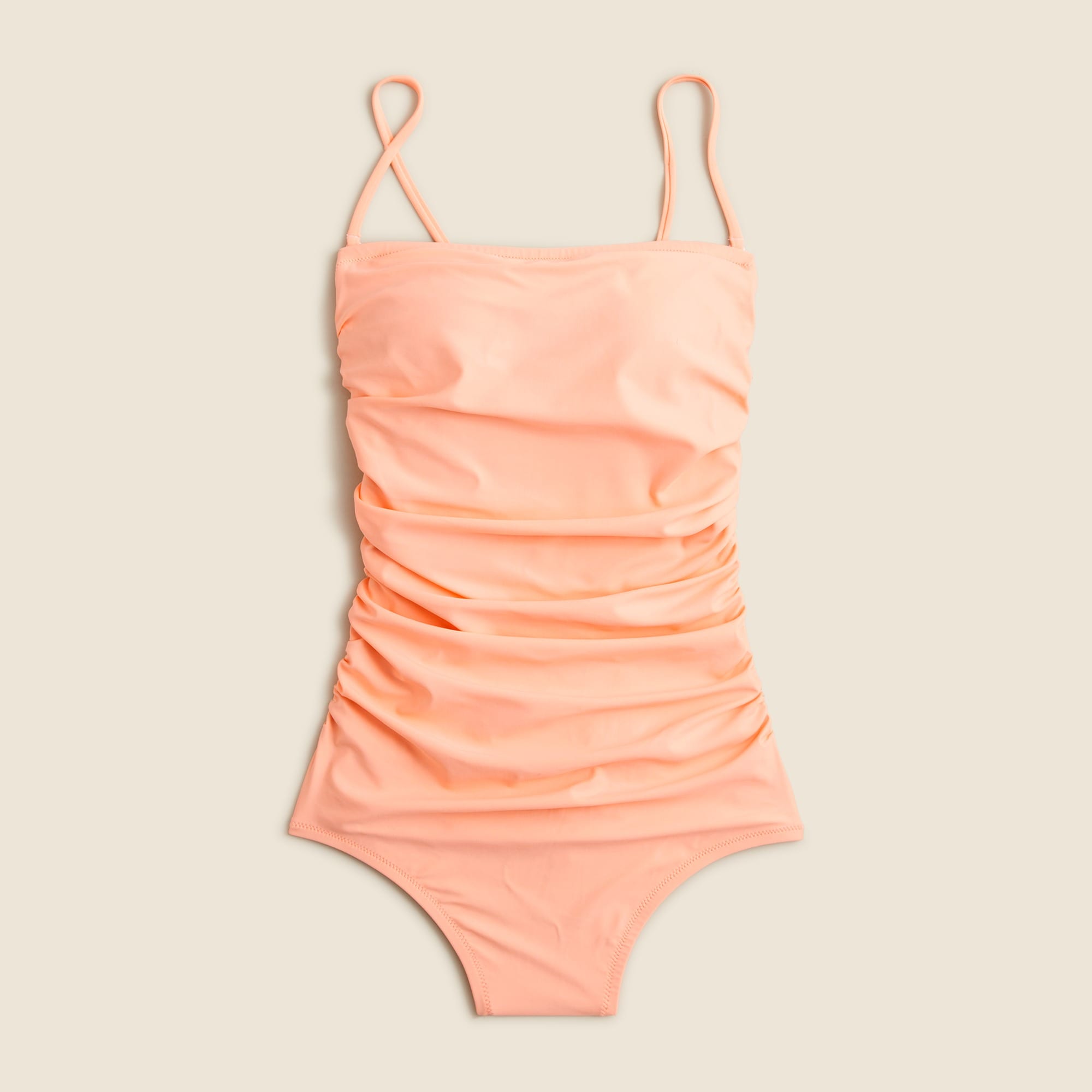 womens Ruched bandeau one-piece swimsuit