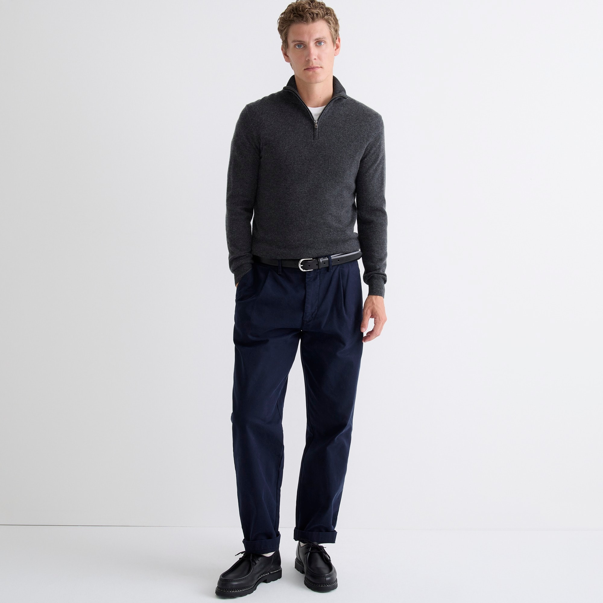 mens Cashmere half-zip sweater