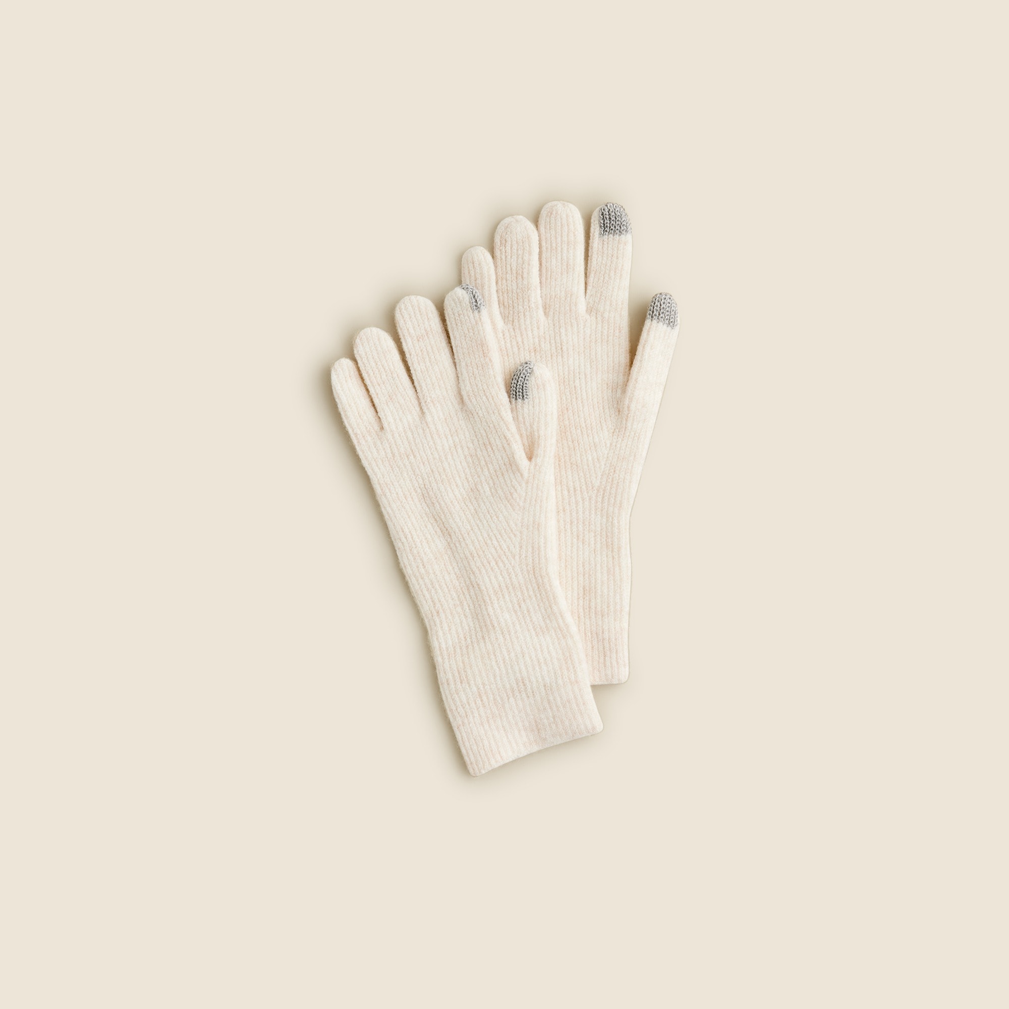 womens Ribbed tech-touch gloves in Supersoft yarn