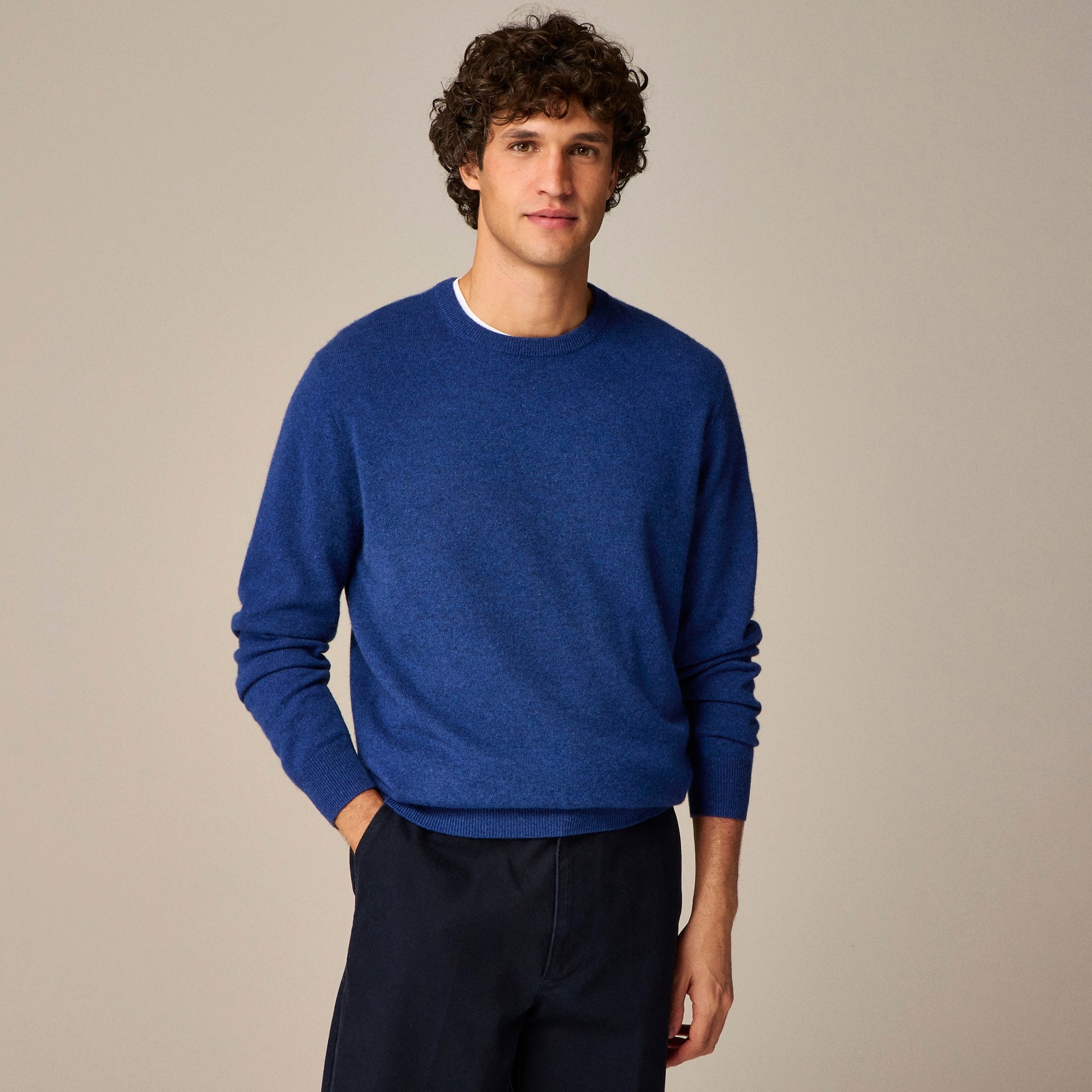 mens Tall cashmere crewneck sweater