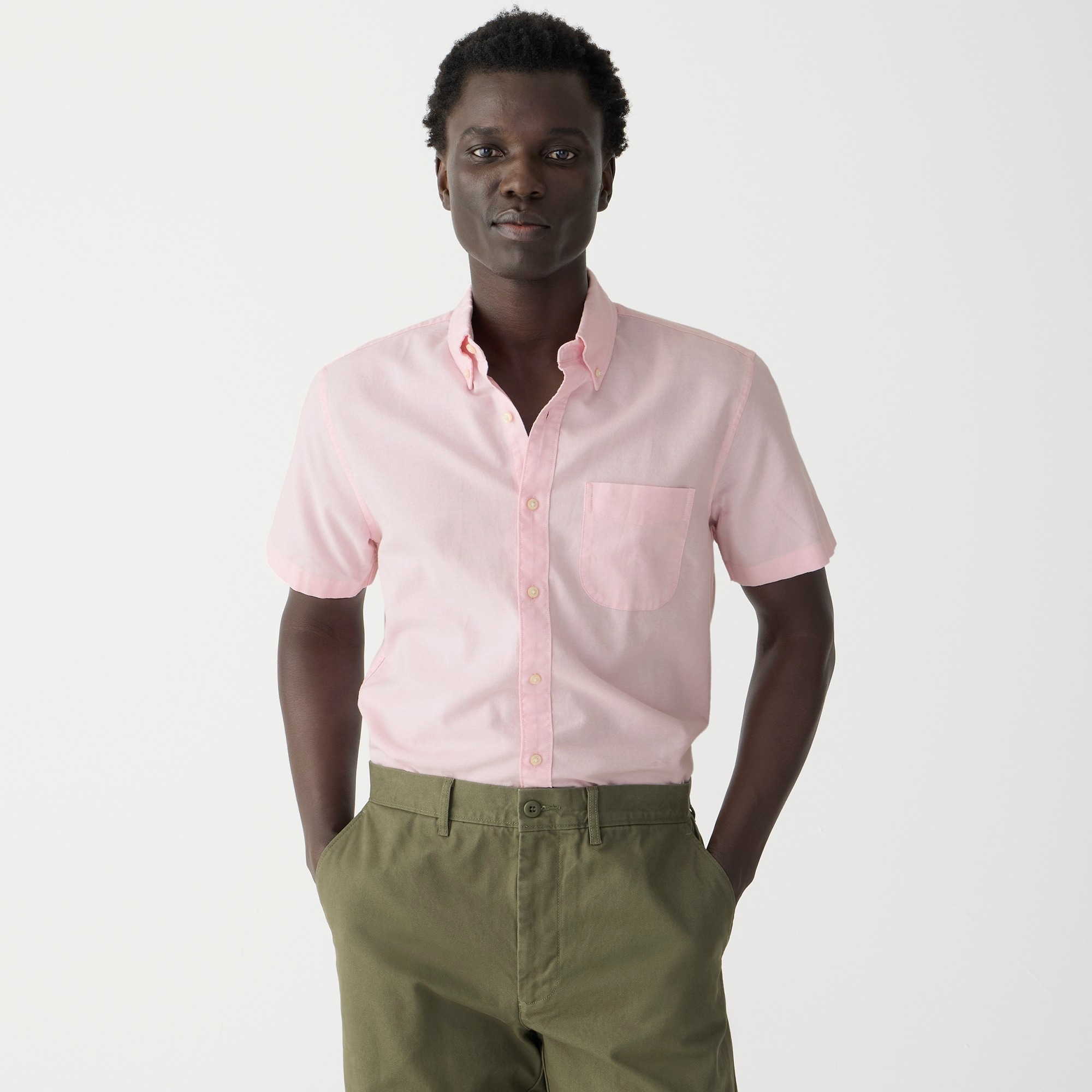 mens Short-sleeve Broken-in organic cotton oxford shirt