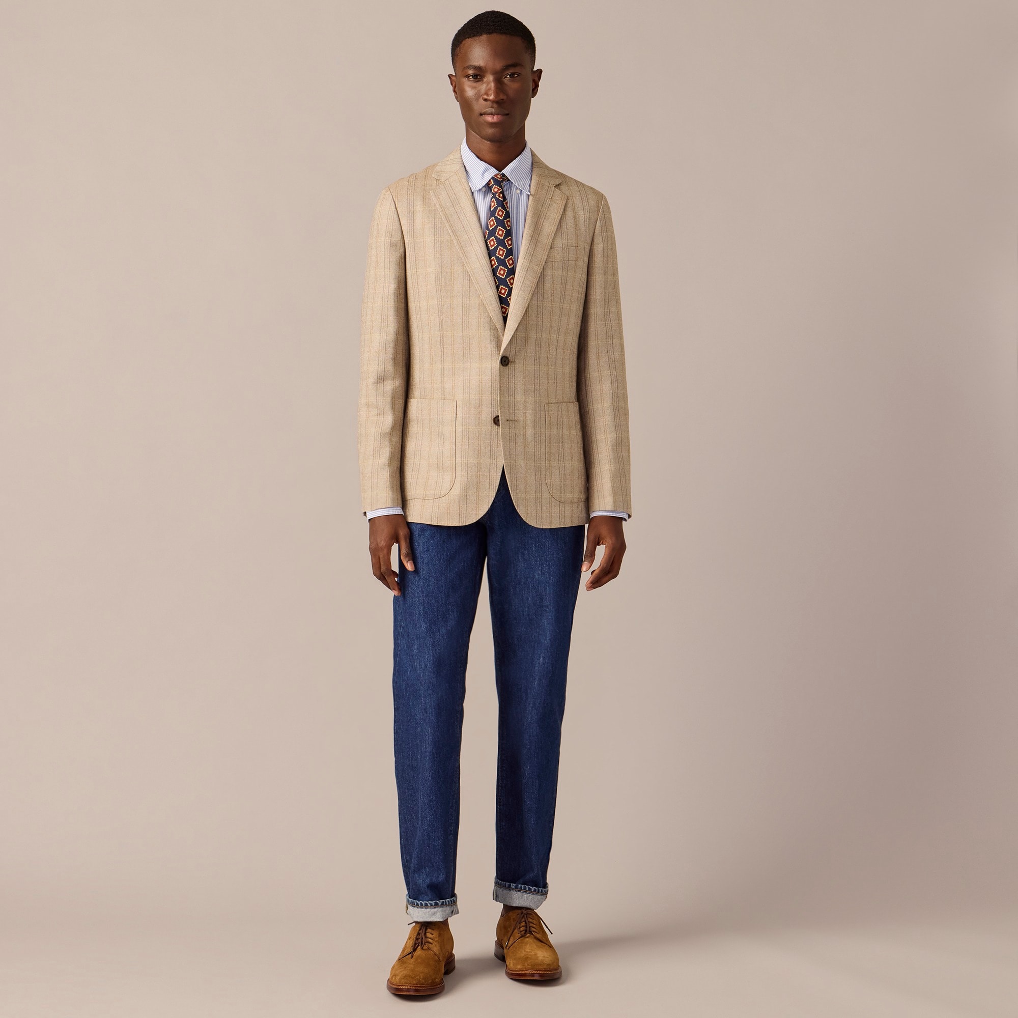 mens Ludlow Slim-fit blazer in English cotton-wool blend