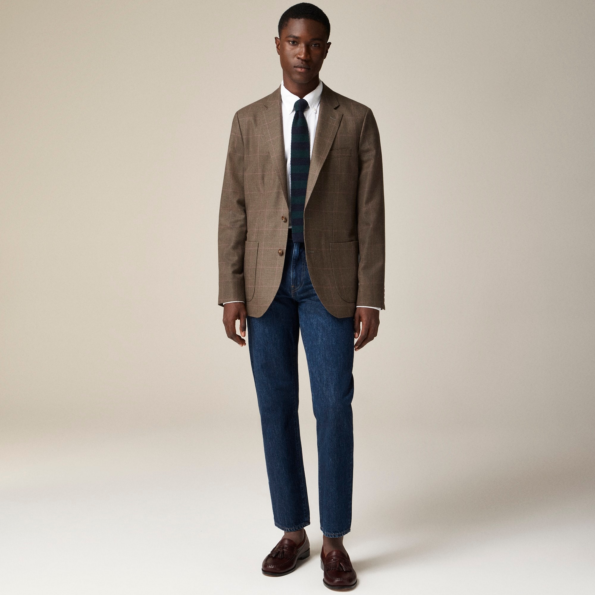 mens Ludlow Slim-fit blazer in English cotton-wool blend