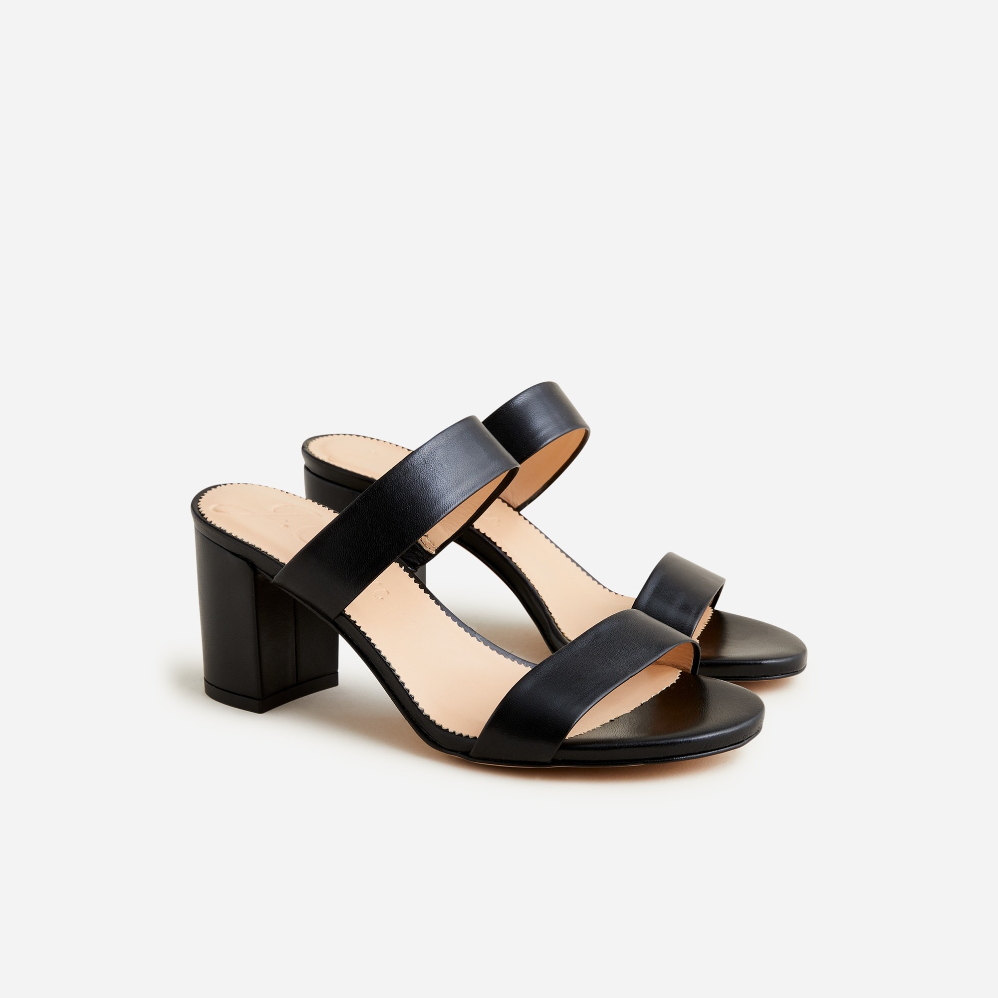  Lucie double-strap block-heel sandals