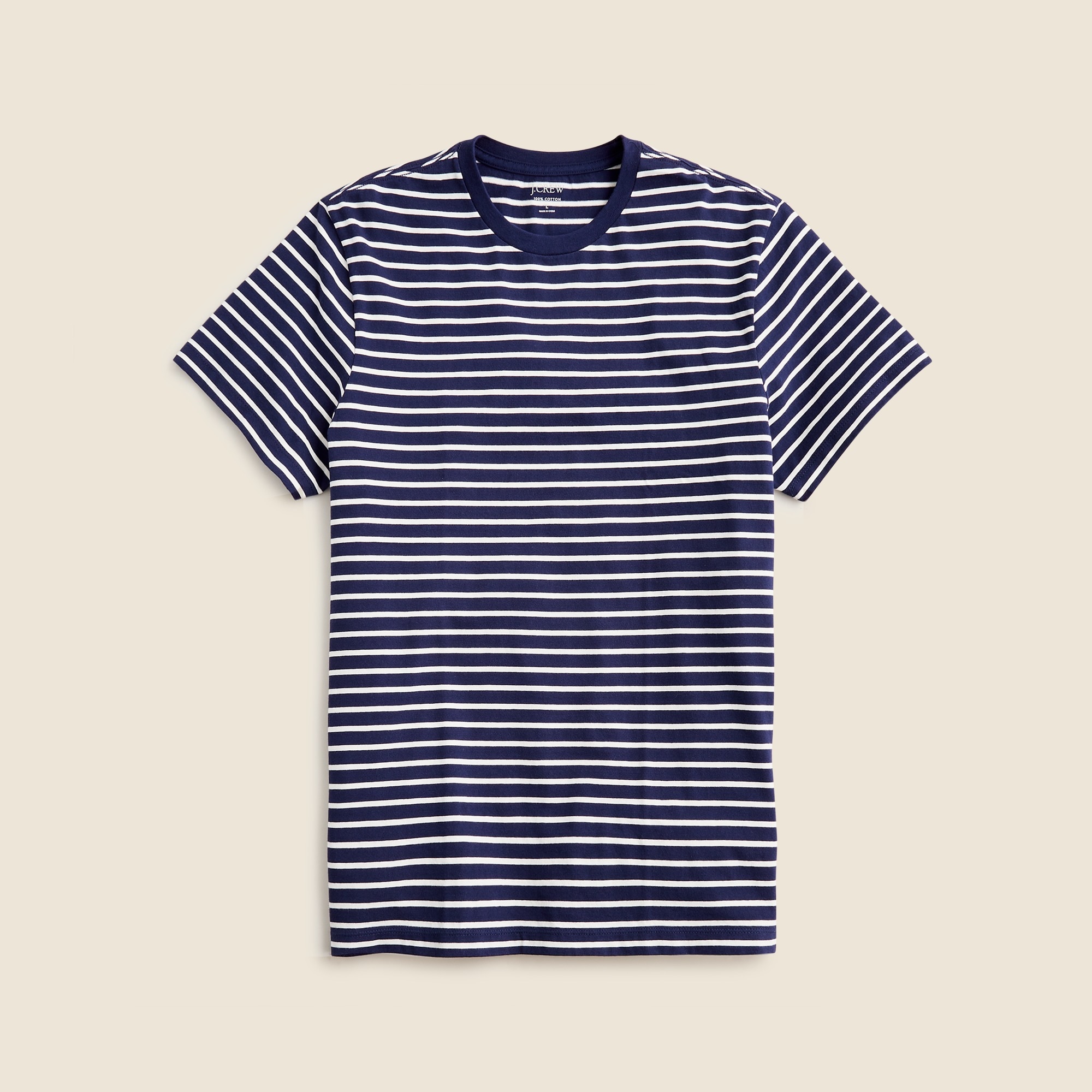 mens Cotton T-shirt in stripe