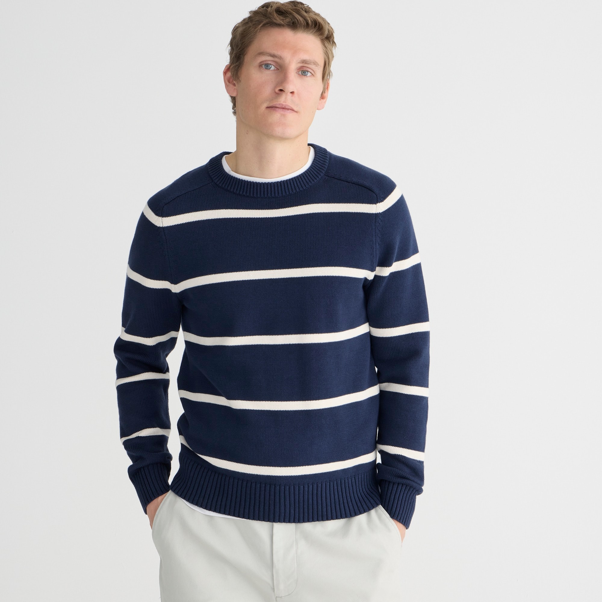 mens Heritage cotton crewneck sweater