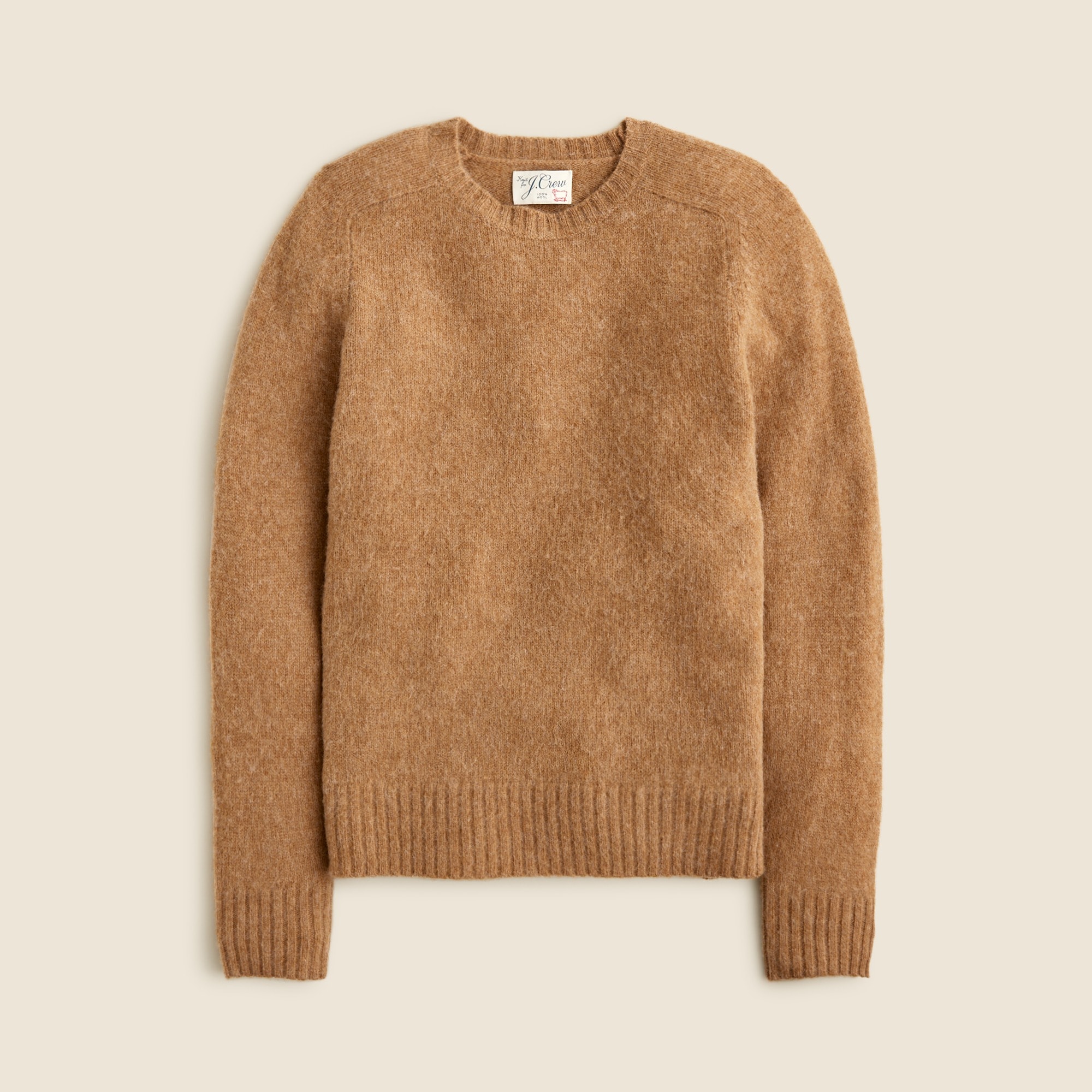 mens Brushed wool crewneck sweater