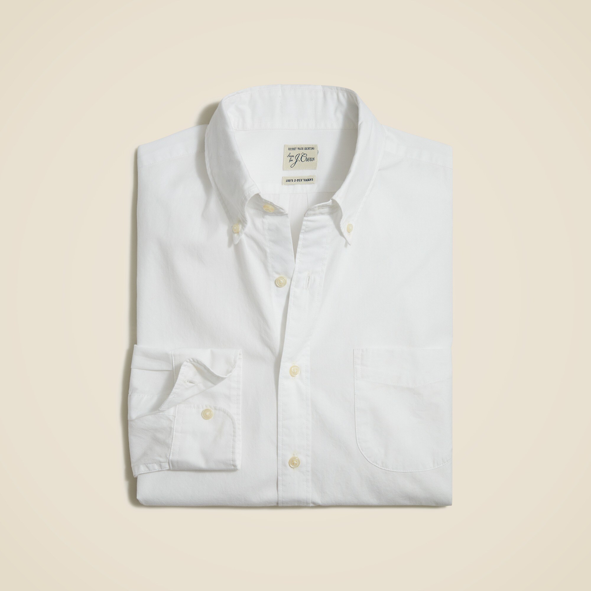 mens Slim Secret Wash cotton poplin shirt