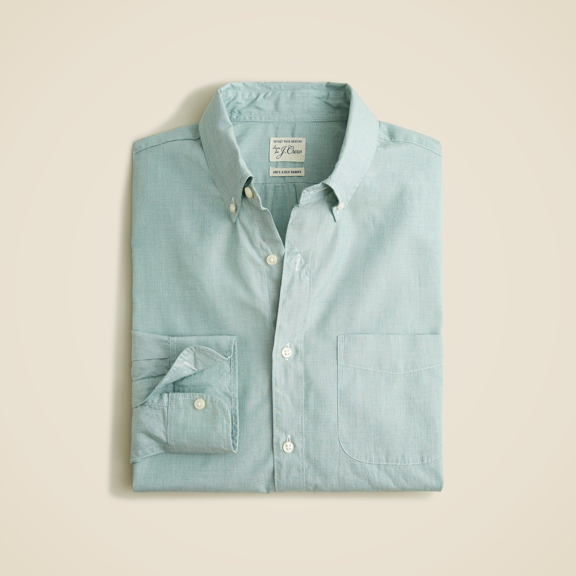 mens Secret Wash cotton poplin shirt