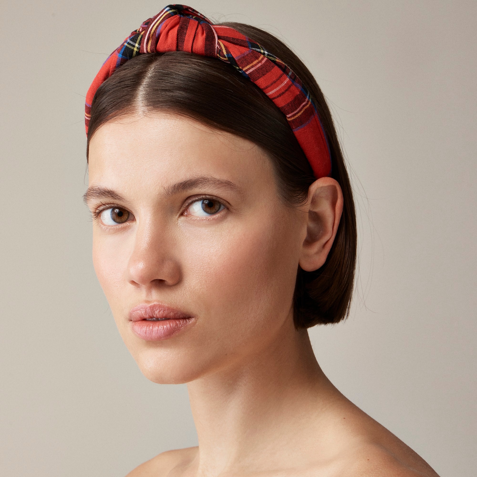 womens Tartan knot headband