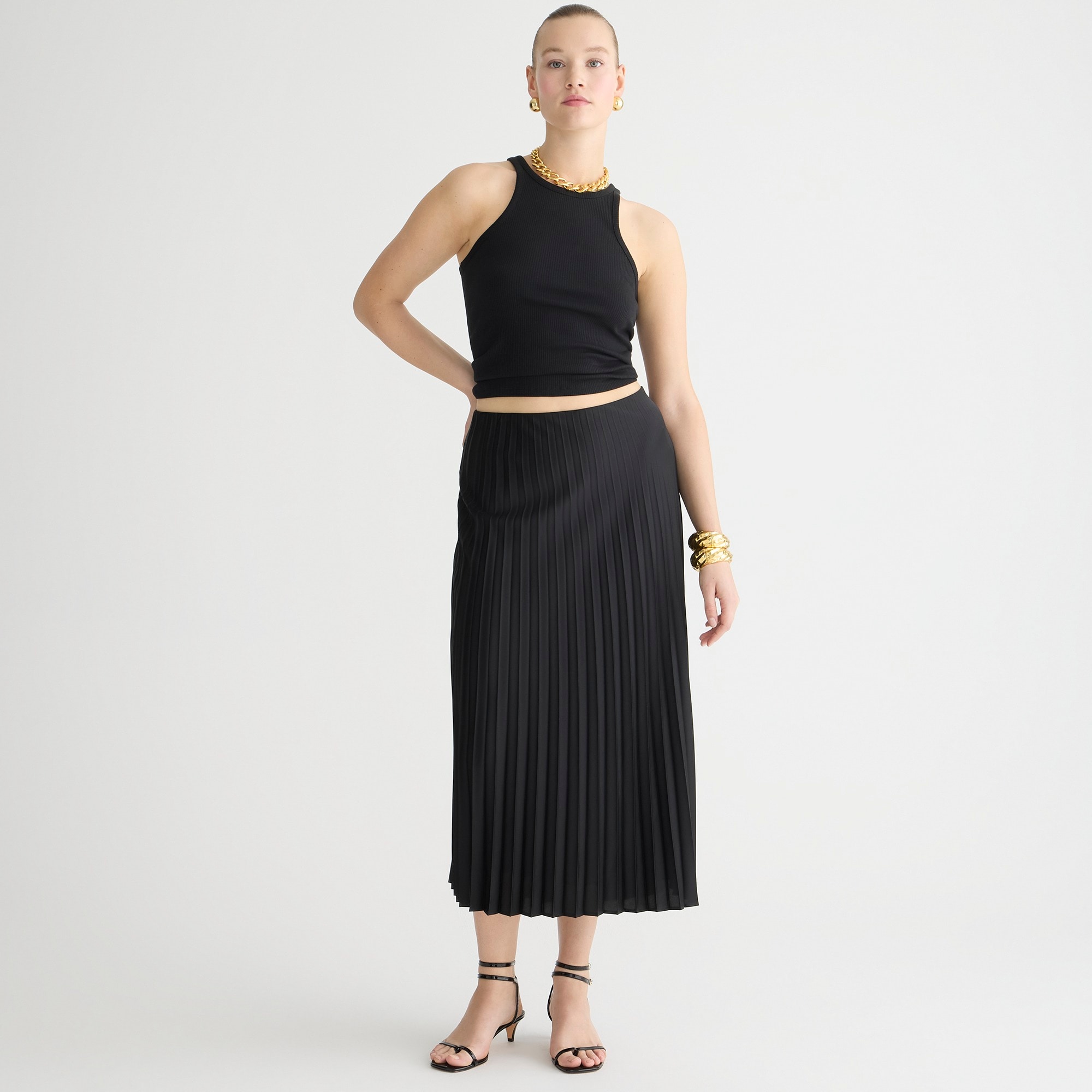 womens Gwyneth pleated slip skirt