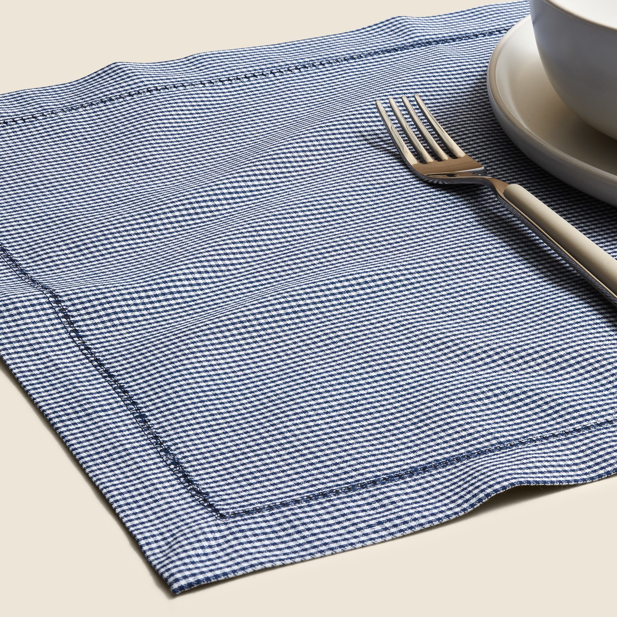 womens Set-of-four place mats in heritage microgingham