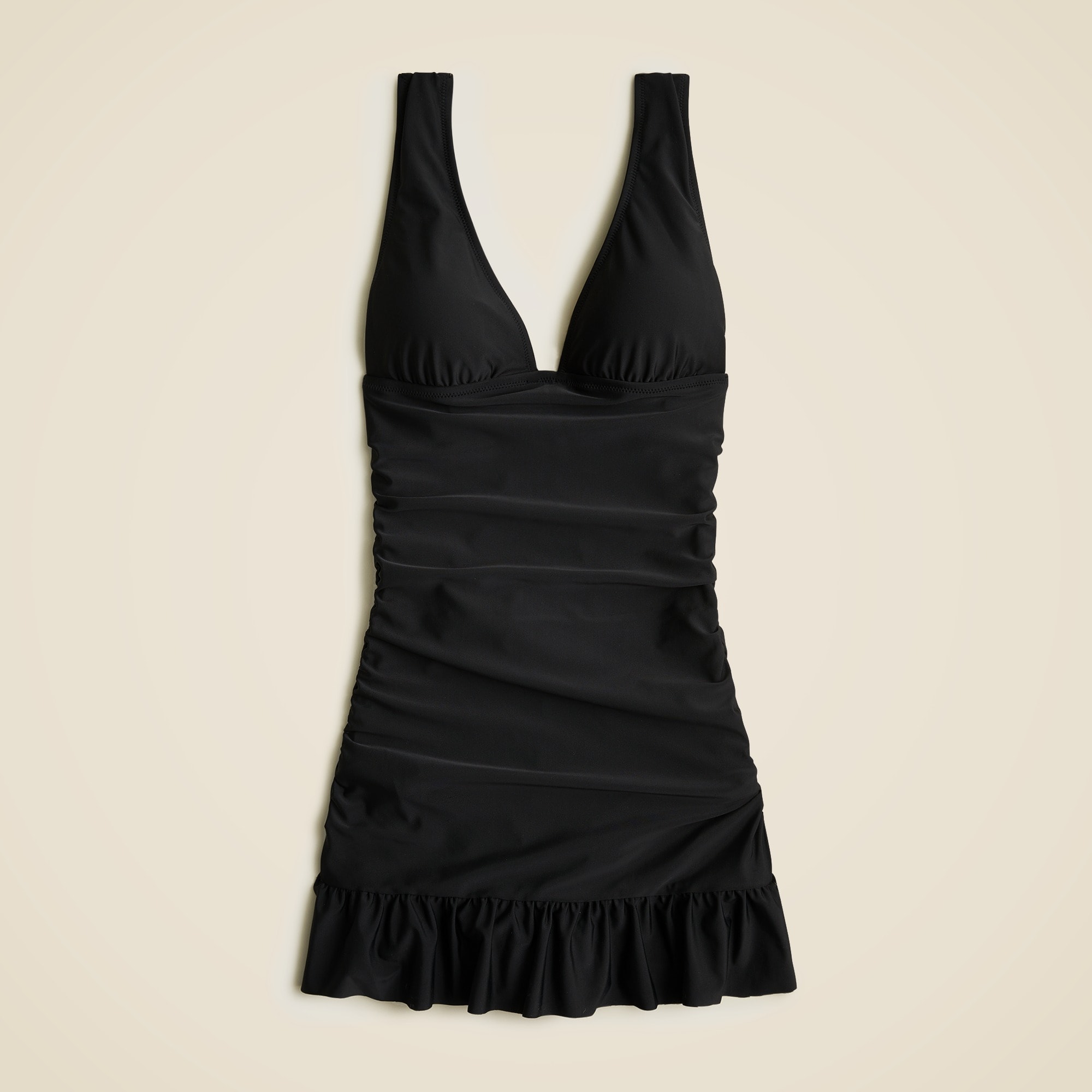  Ruched V-neck swim dress