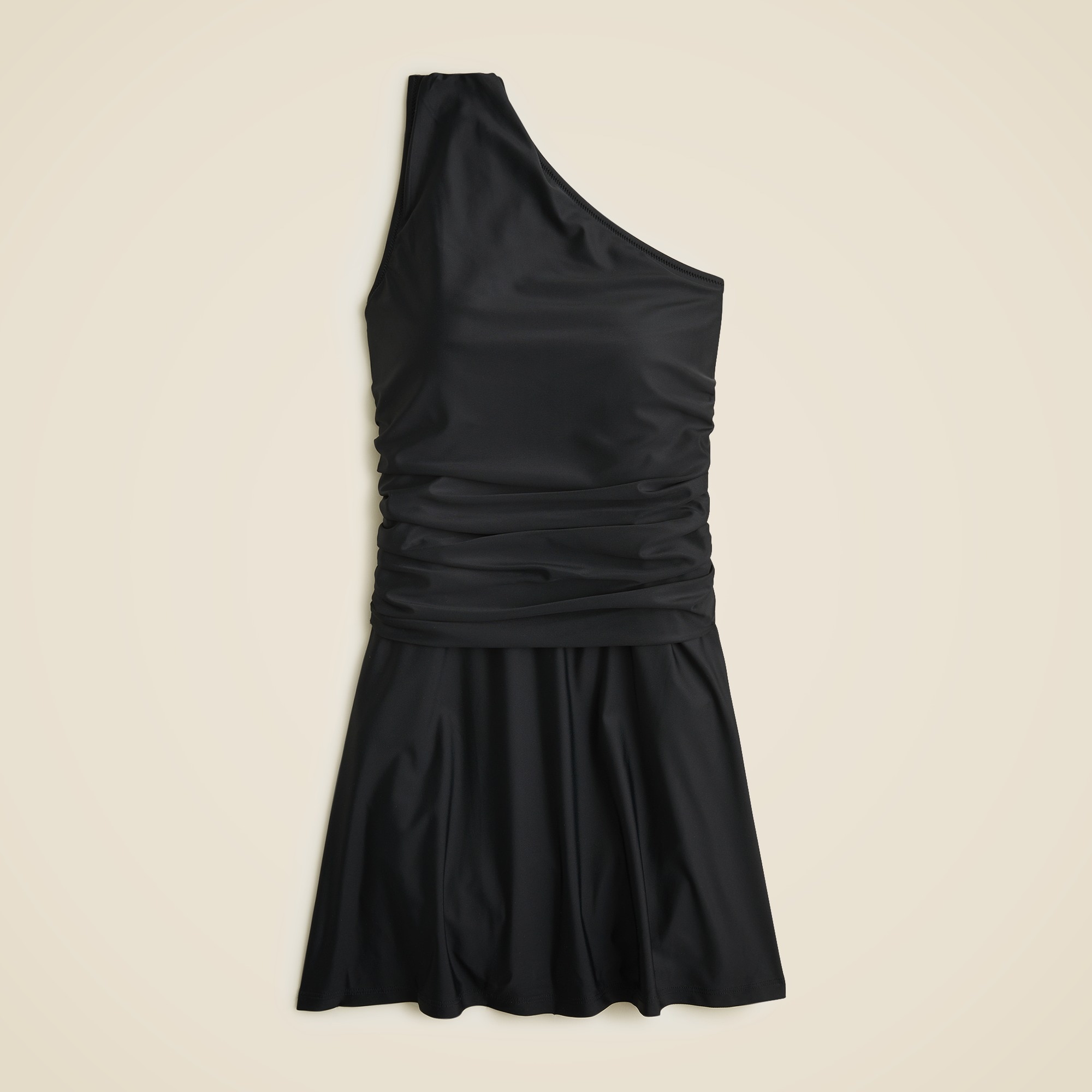  Ruched one-shoulder swim dress