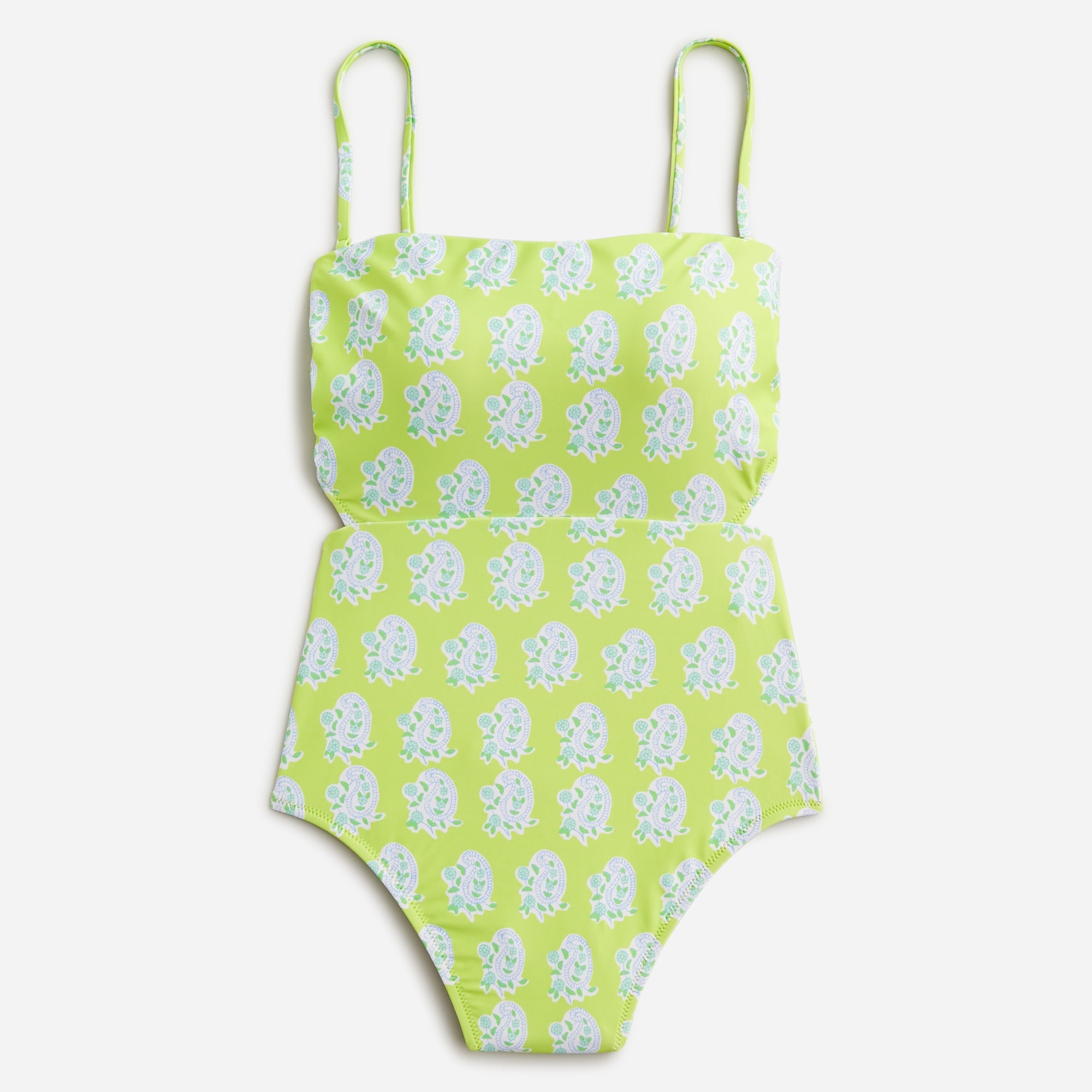  SZ Blockprints&trade; X J.Crew cutout one-piece swimsuit in green paisley