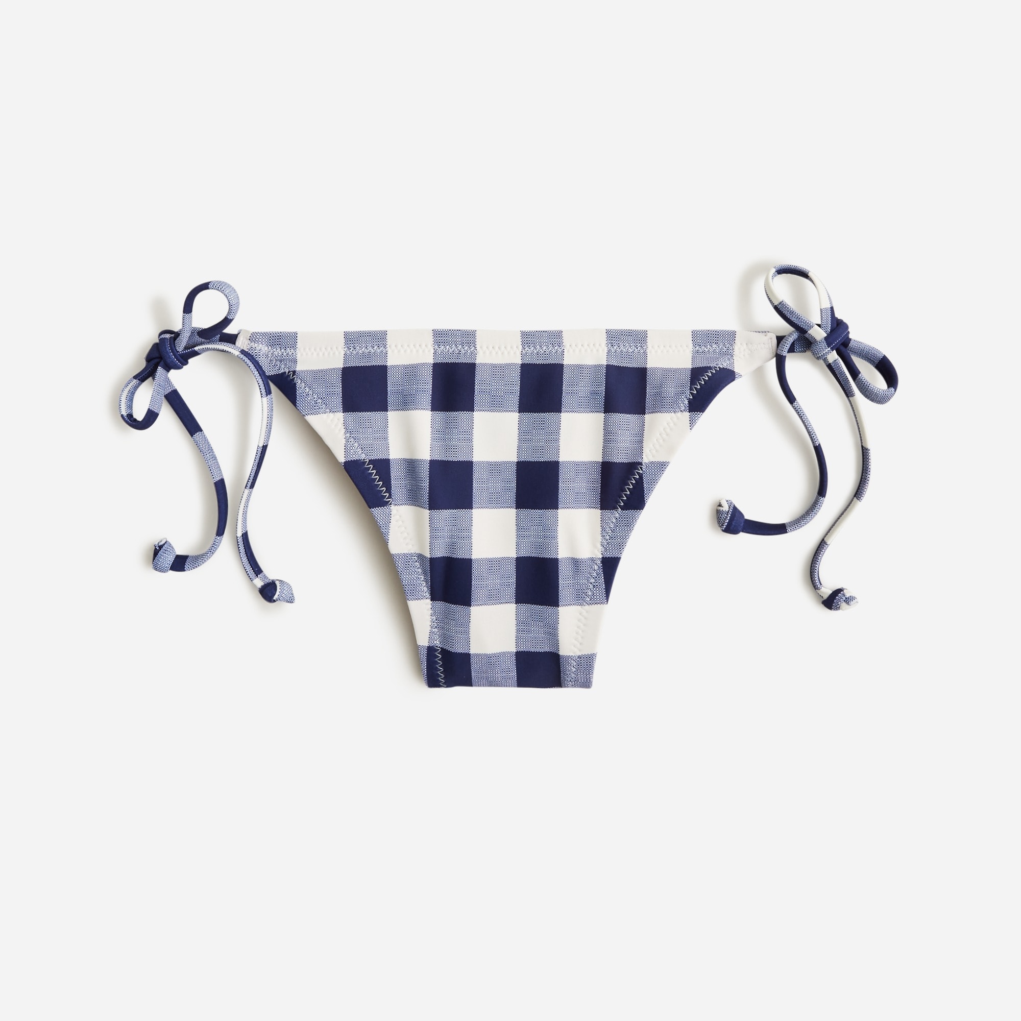  String hipster full-coverage bikini bottom in gingham