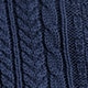 Heritage cotton cable-knit shawl-collar sweater NAVY