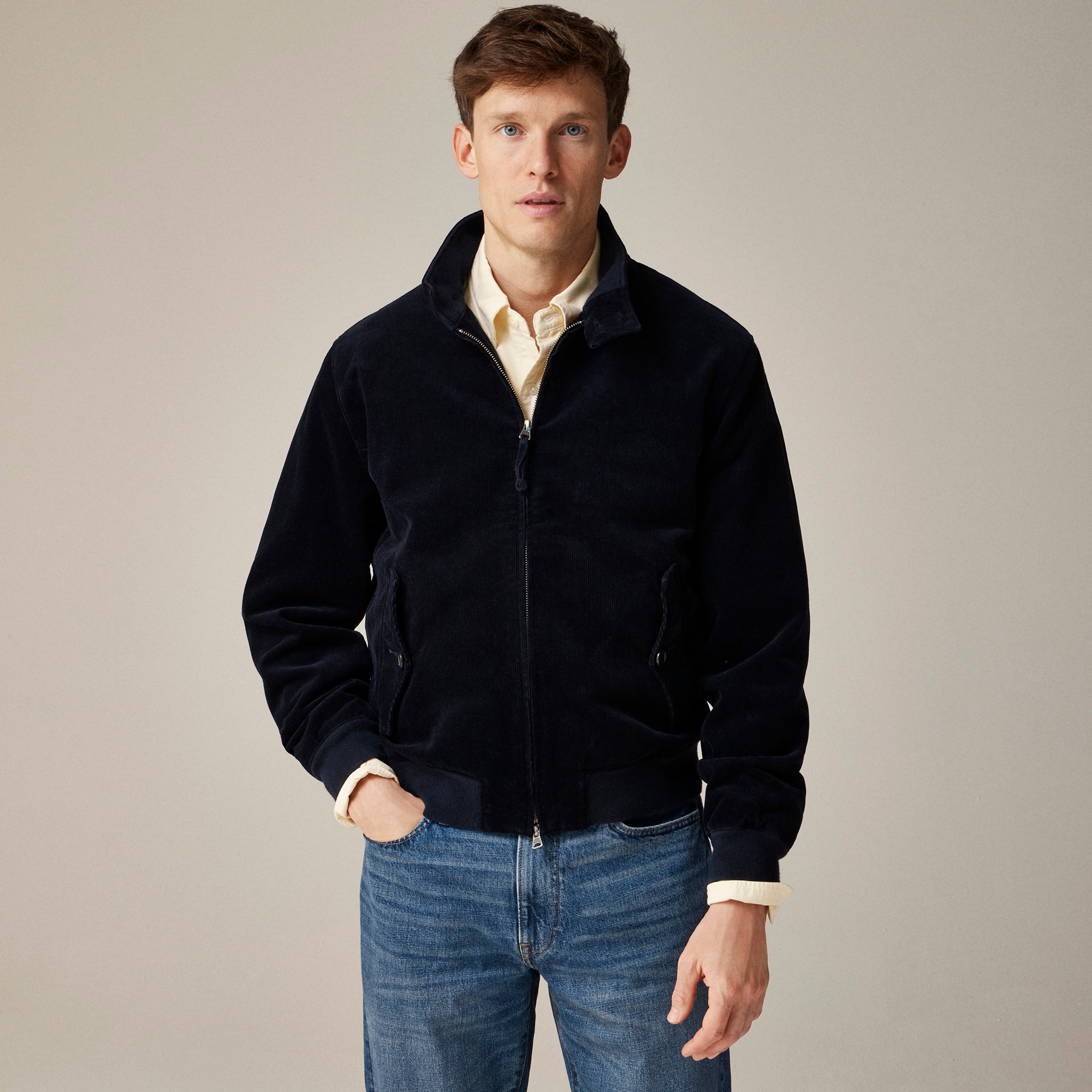 mens Harrington jacket in cotton corduroy