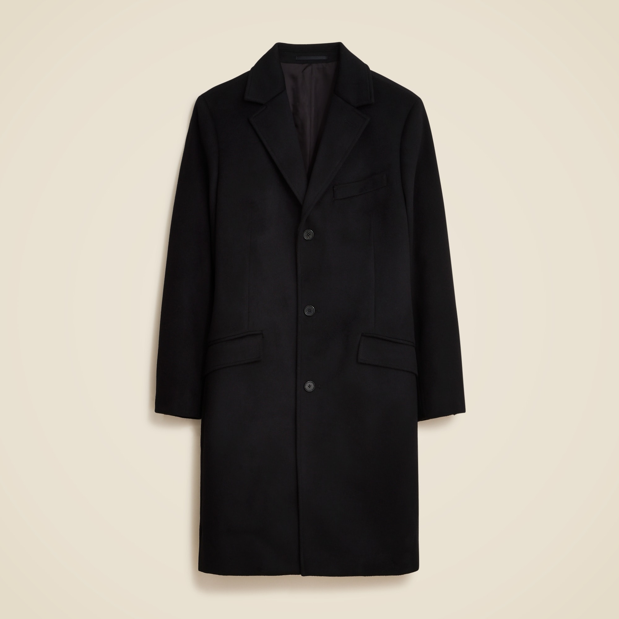 mens Rivington topcoat in Italian wool blend