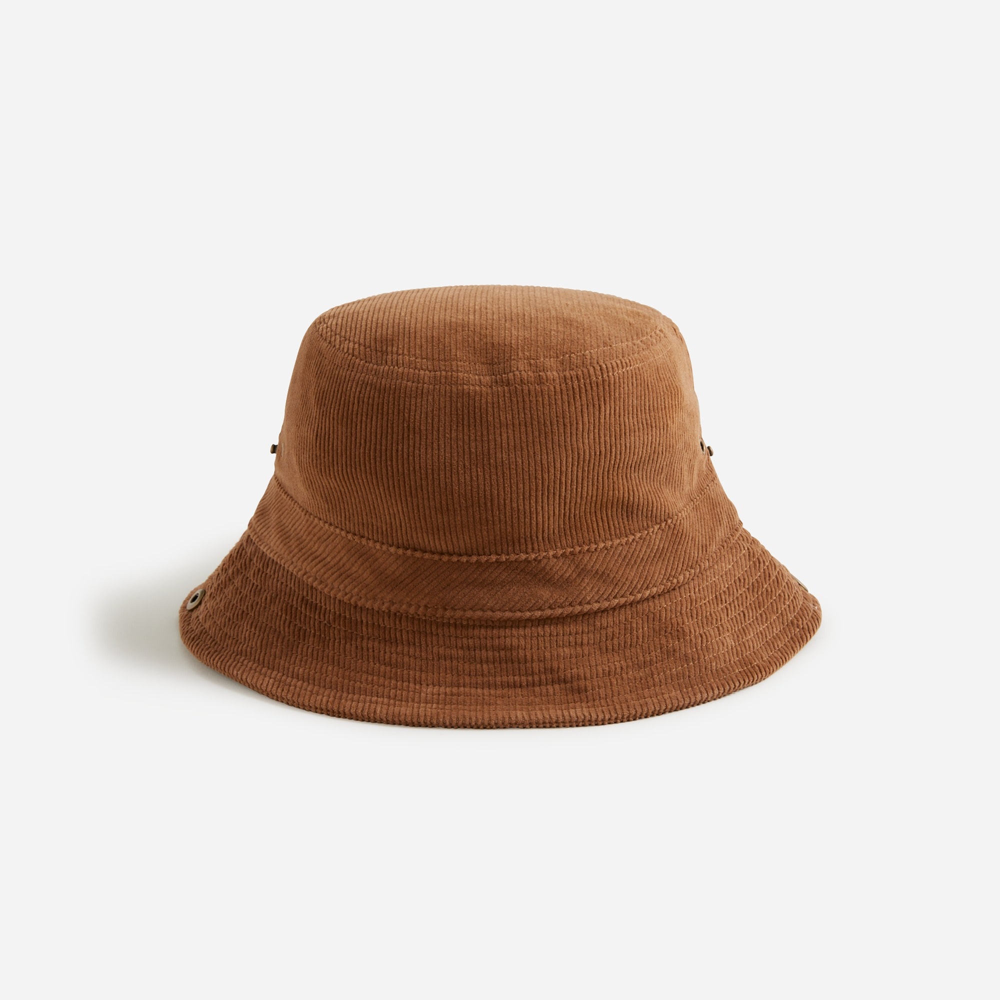  Garment-dyed corduroy bucket hat with snaps