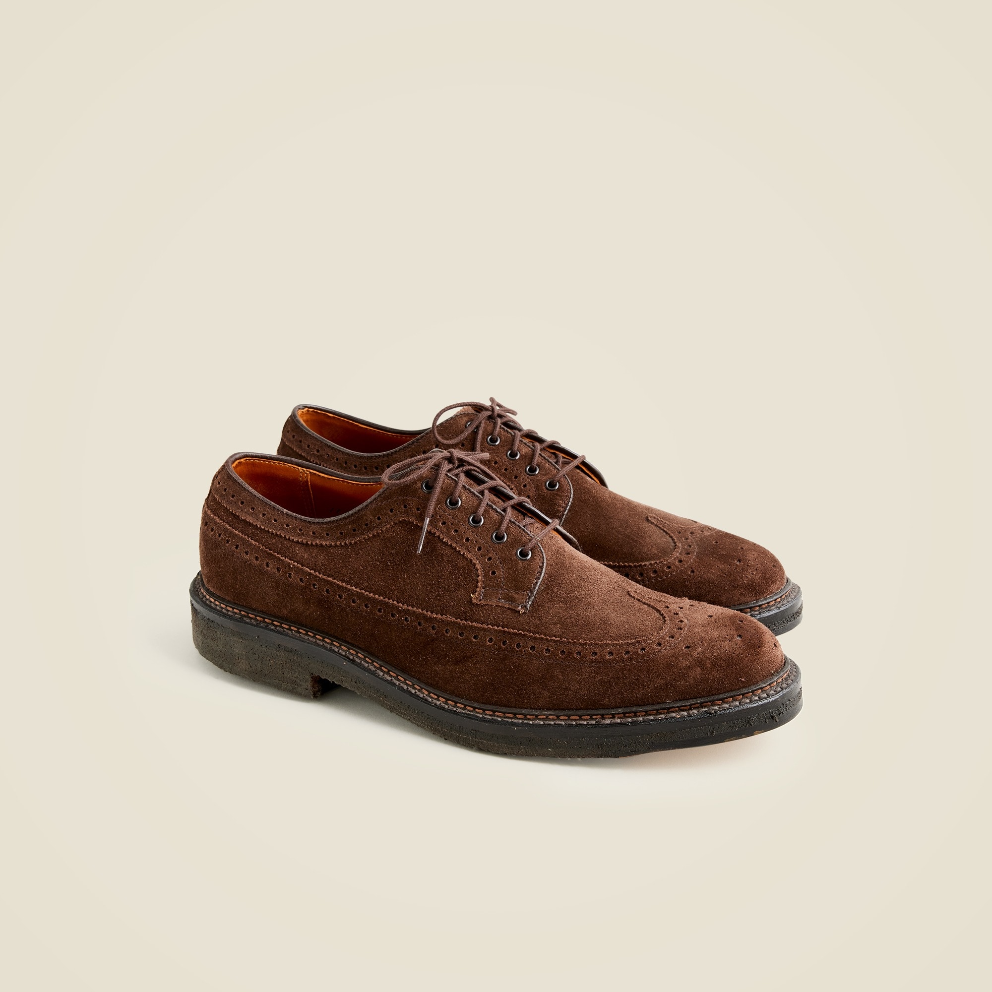 Alden® for J.Crew suede longwing bluchers with crepe soles