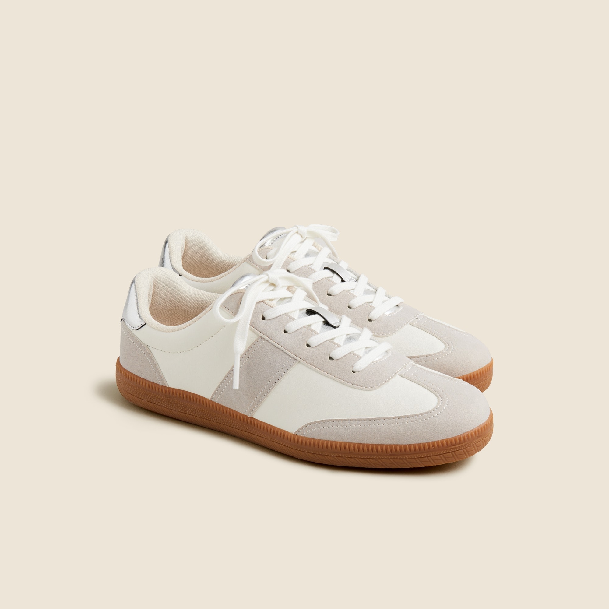 womens J.Crew field sneakers in metallic