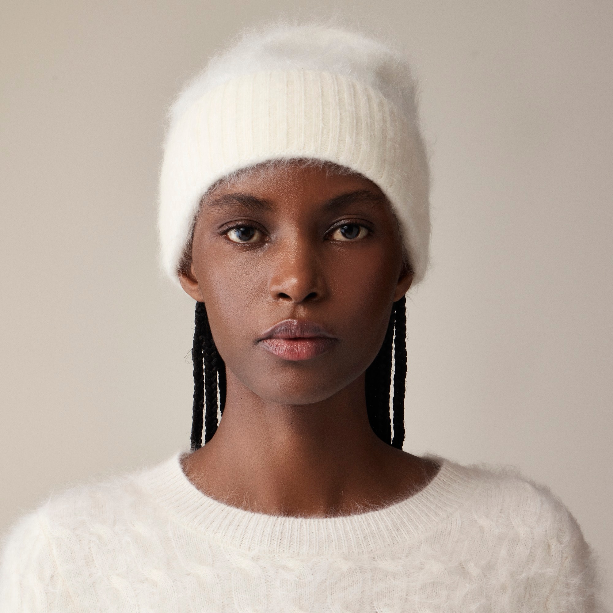 womens Brushed cashmere beanie