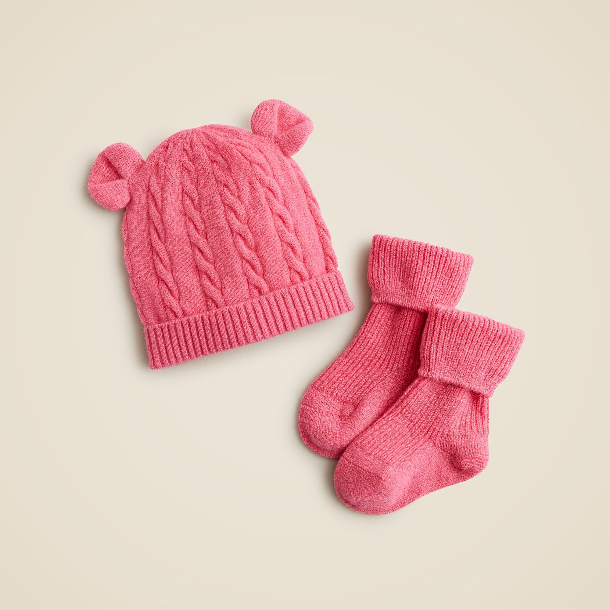 boys Limited-edition baby cashmere beanie and booties set