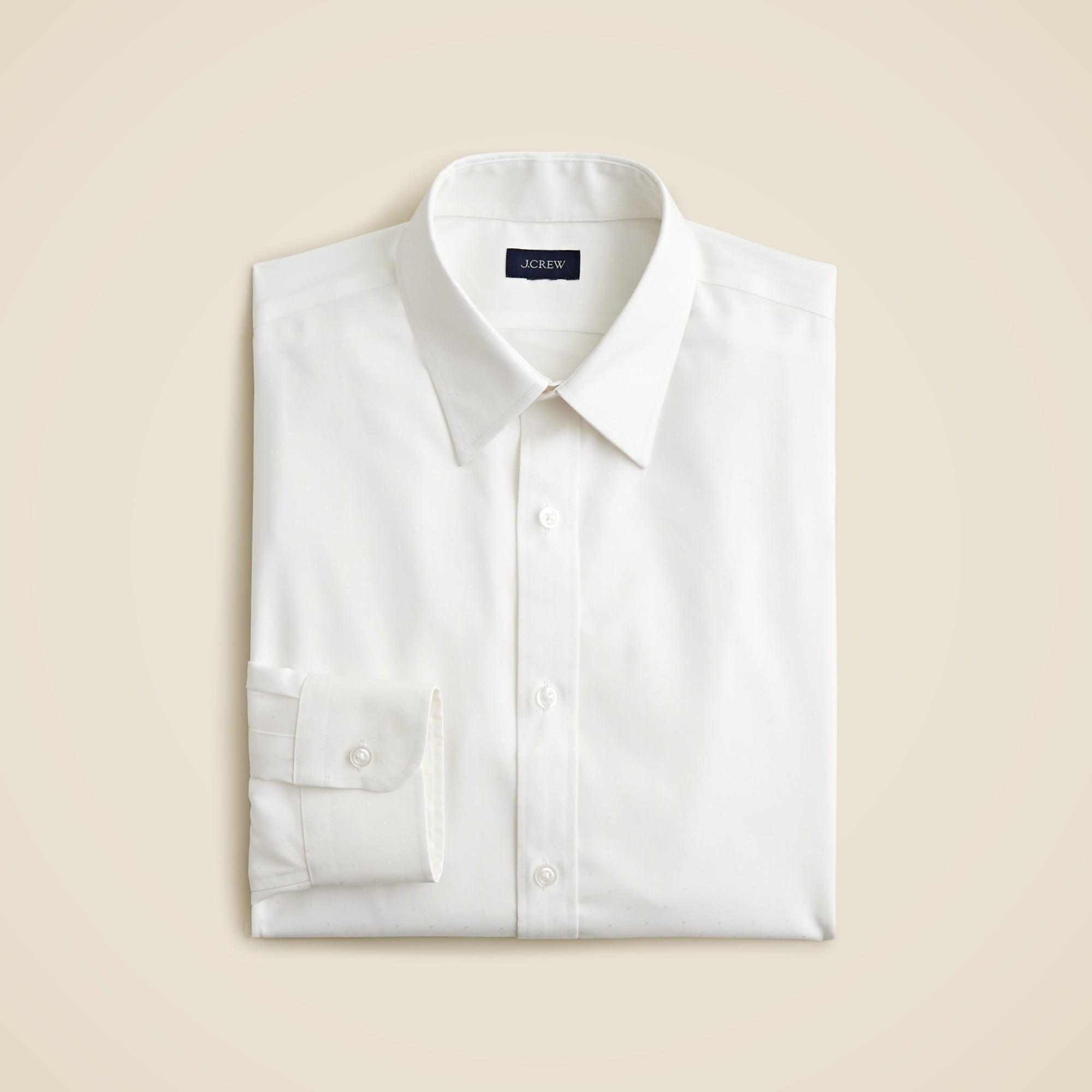 mens Bowery wrinkle-free dobby dress shirt with point collar