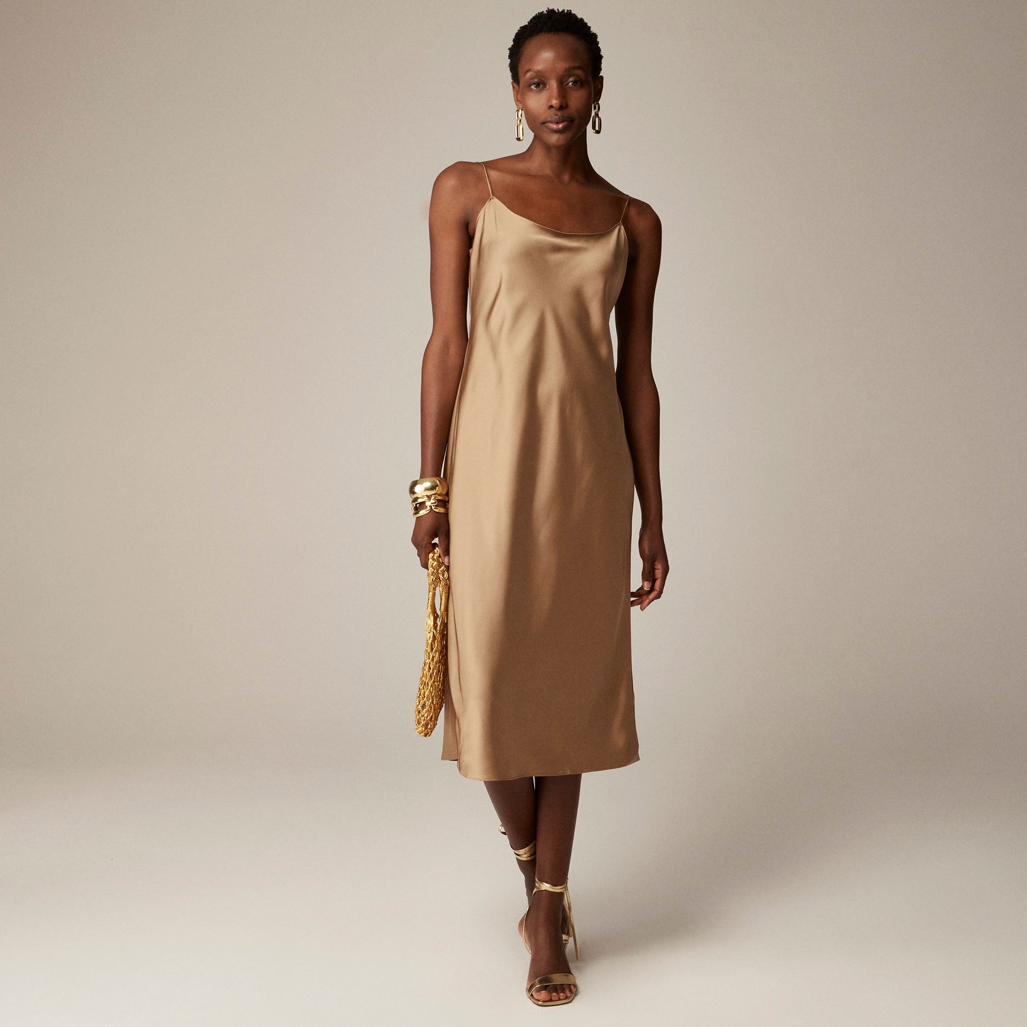 womens Gwyneth slip dress in luster charmeuse