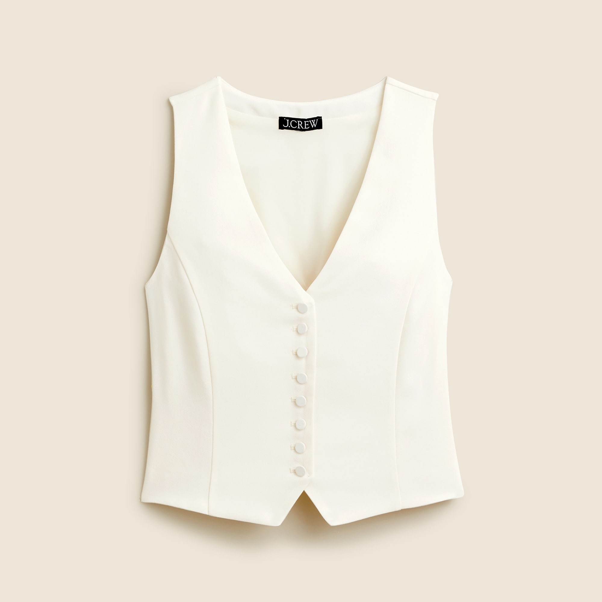  Slim-fit tuxedo vest in city crepe