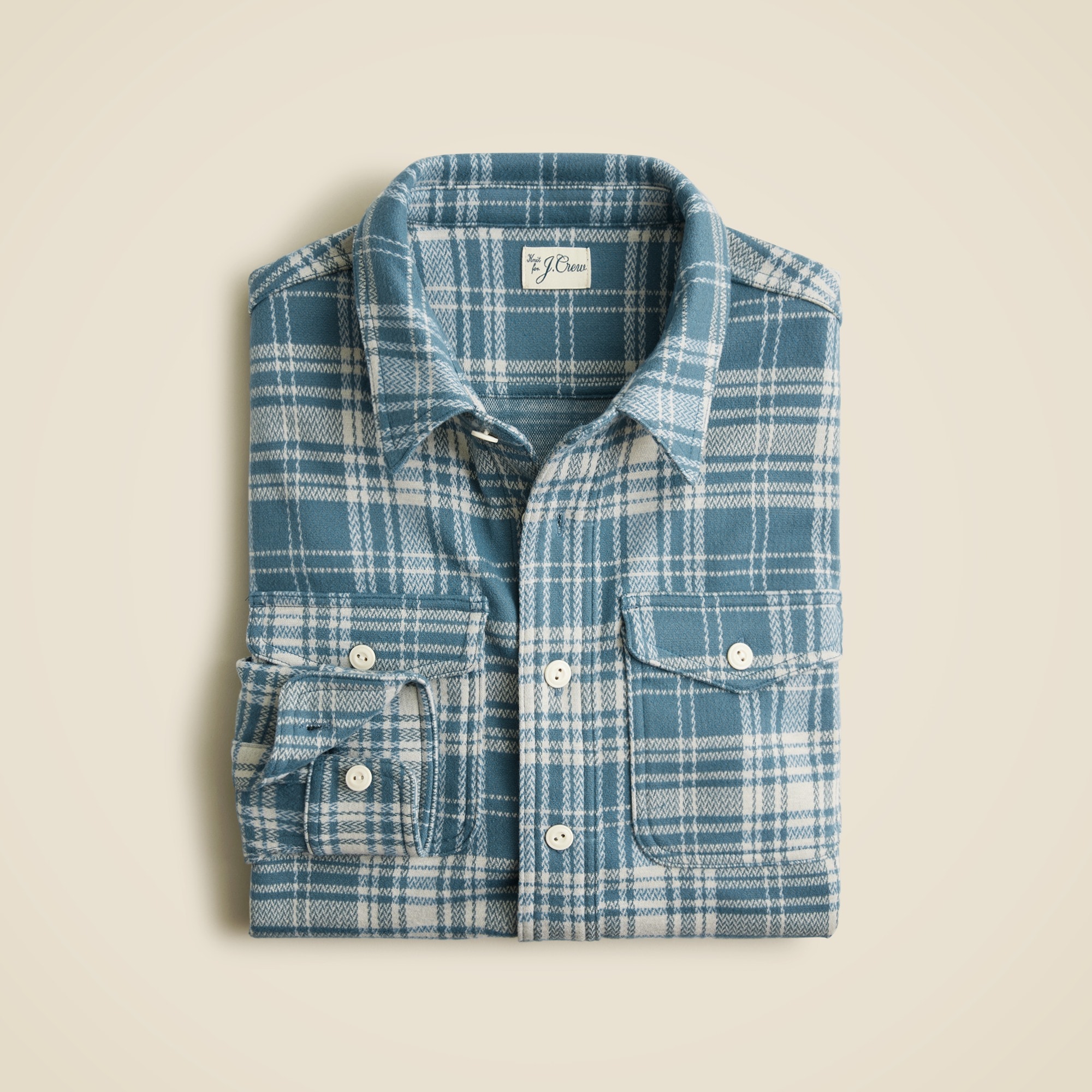 mens Seaboard soft-knit shirt in plaid