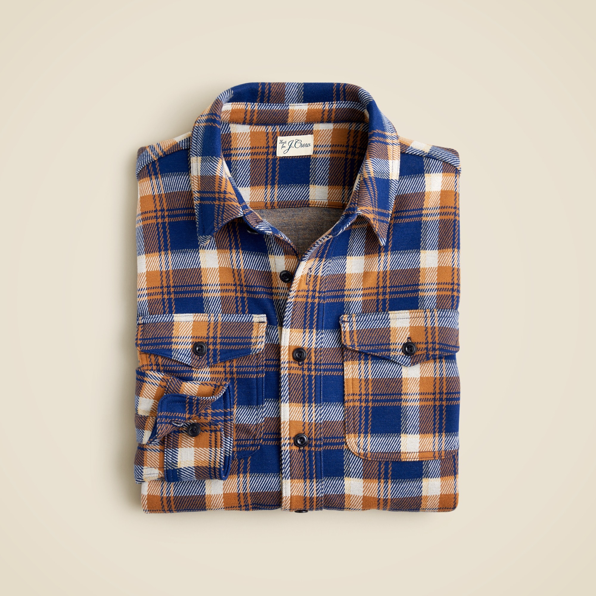 mens Seaboard soft-knit shirt in plaid