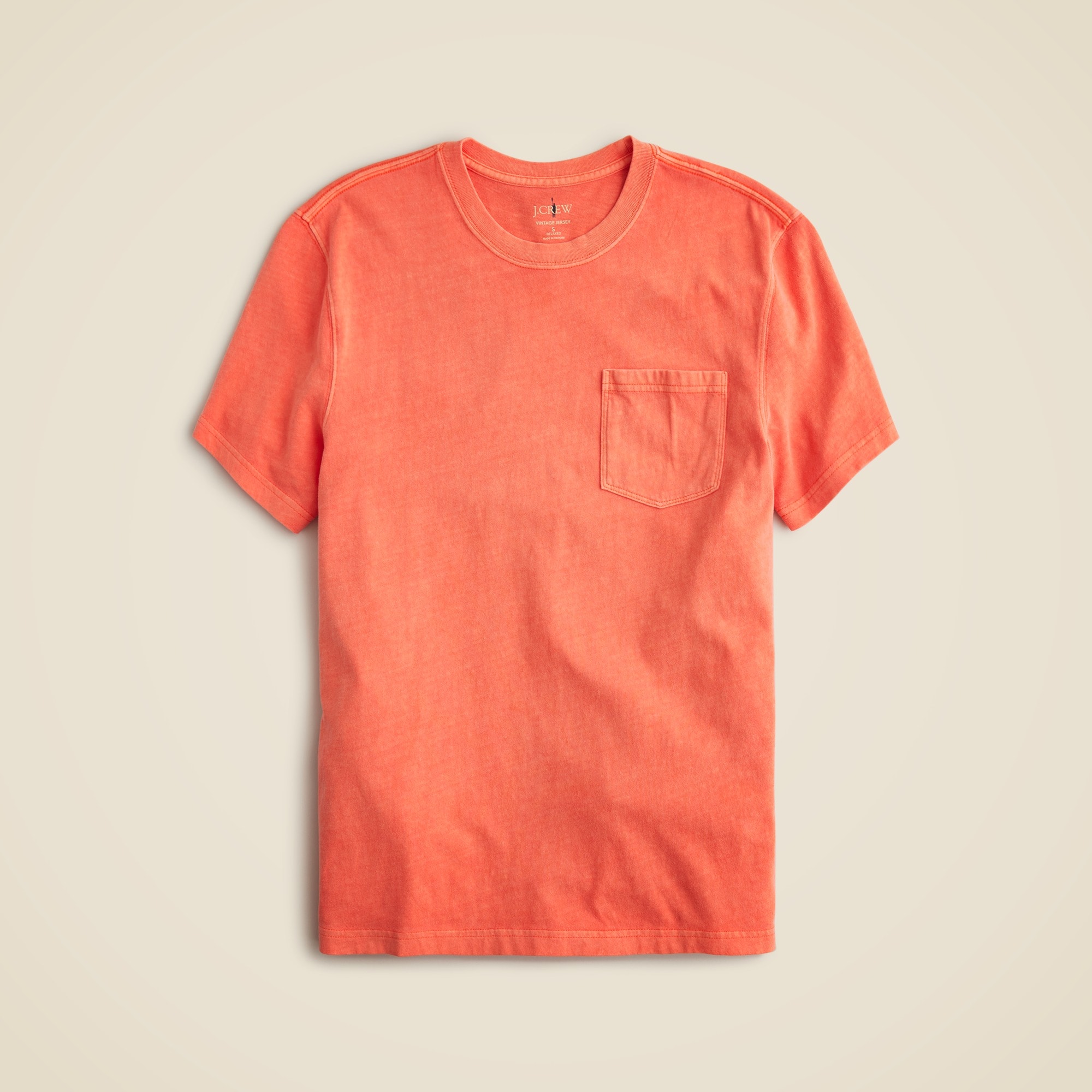 mens Vintage-wash cotton pocket T-shirt