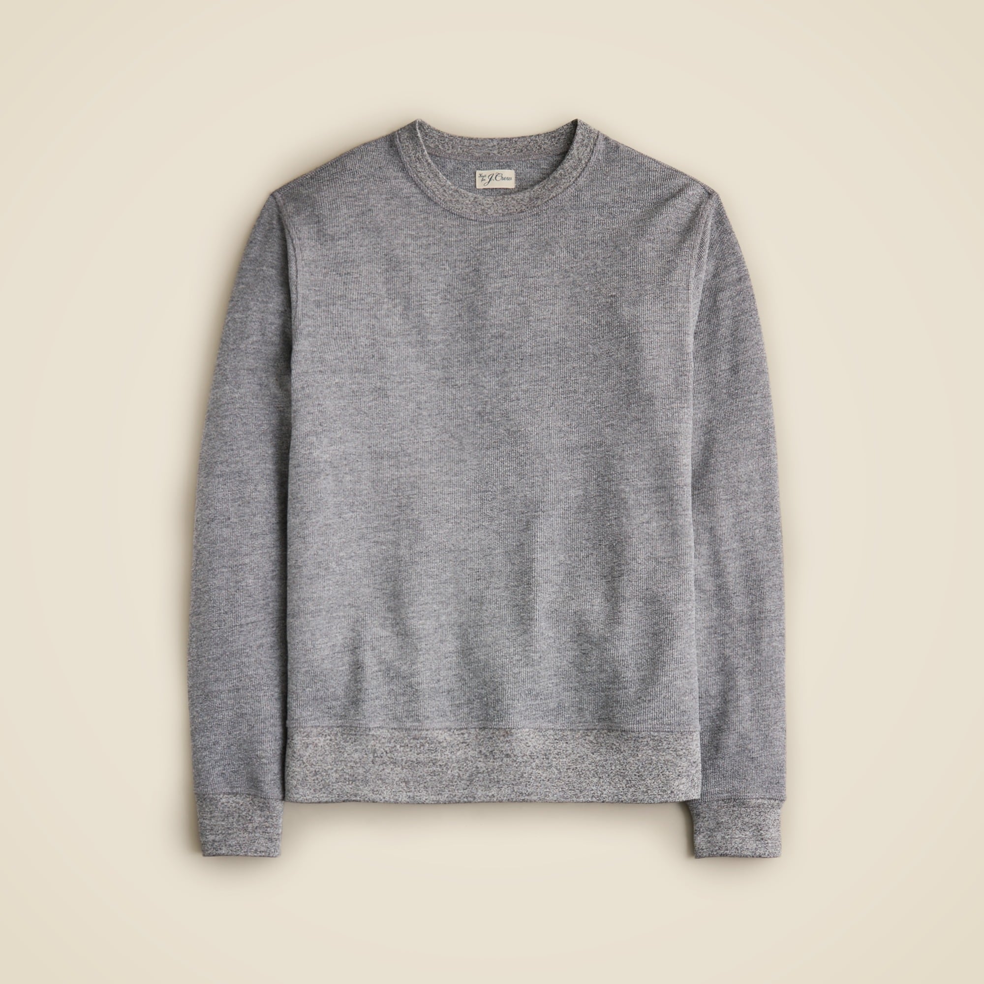  Long-sleeve textured sweater-tee