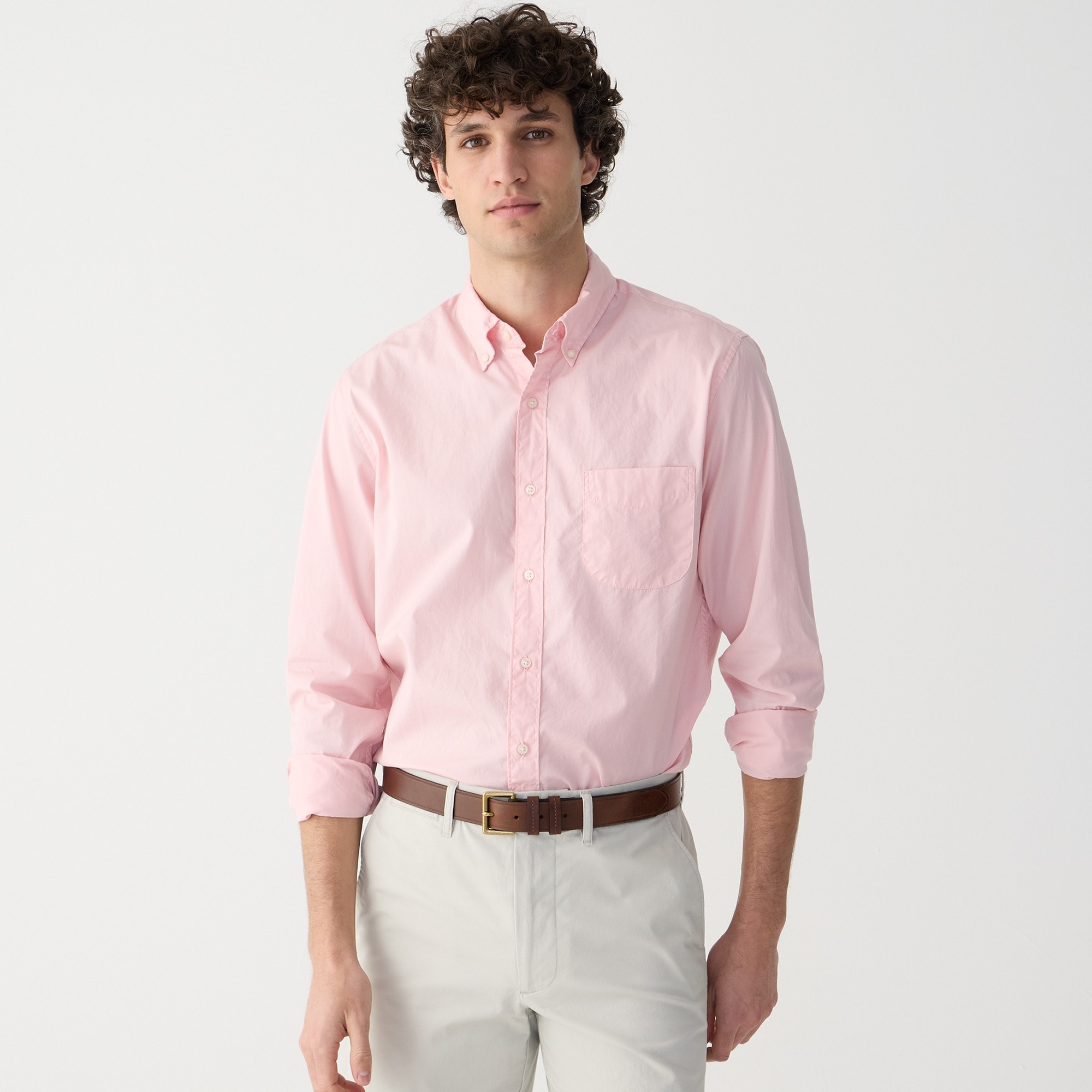 mens Secret Wash cotton poplin shirt