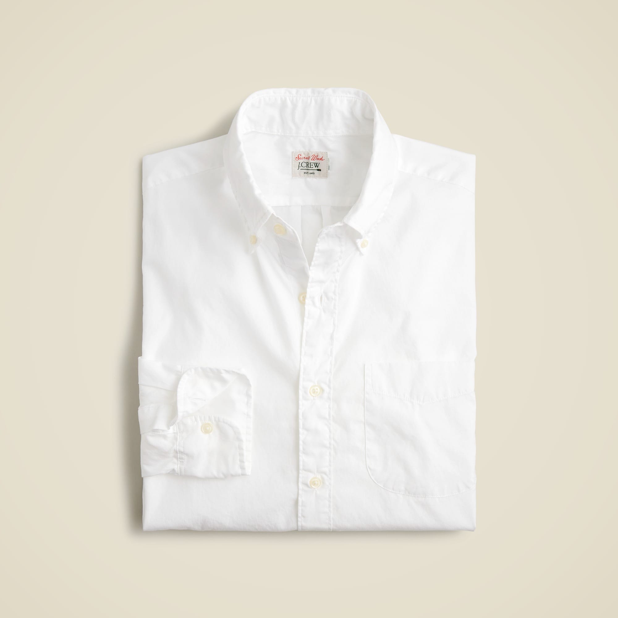 mens Secret Wash cotton poplin shirt