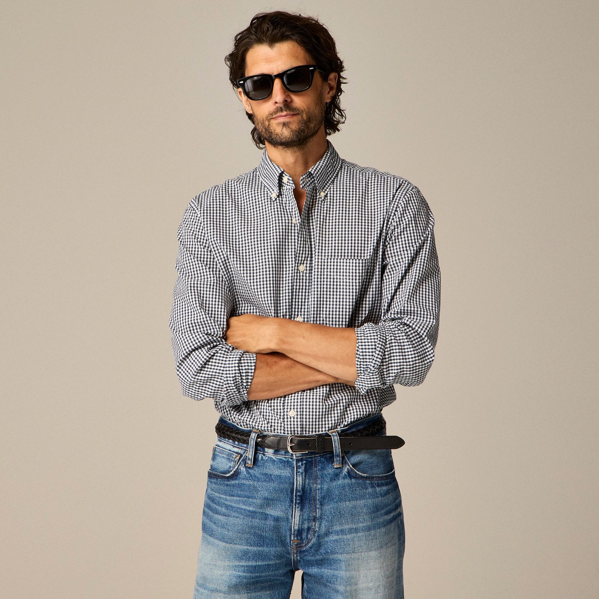 mens Secret Wash cotton poplin shirt