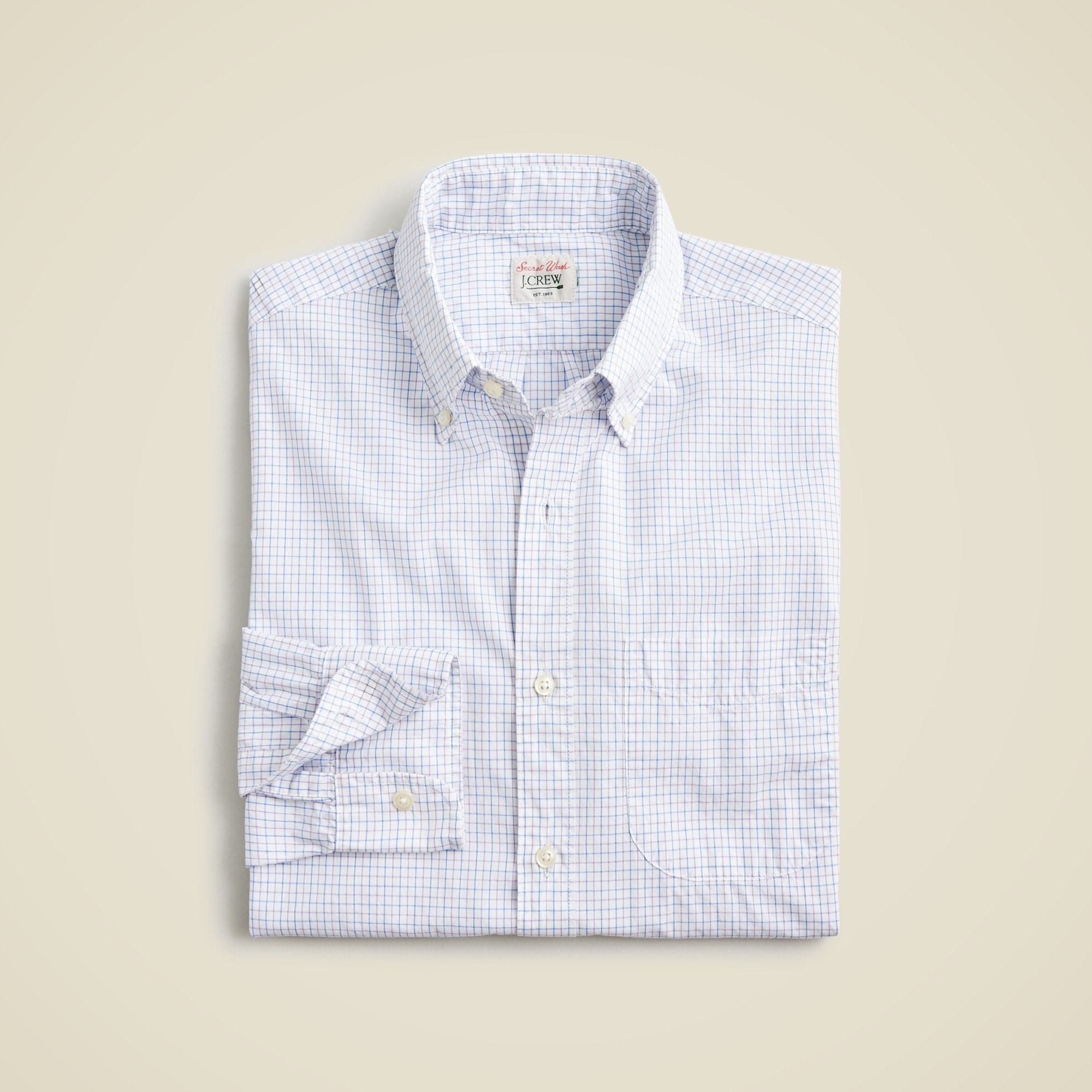 mens Secret Wash cotton poplin shirt