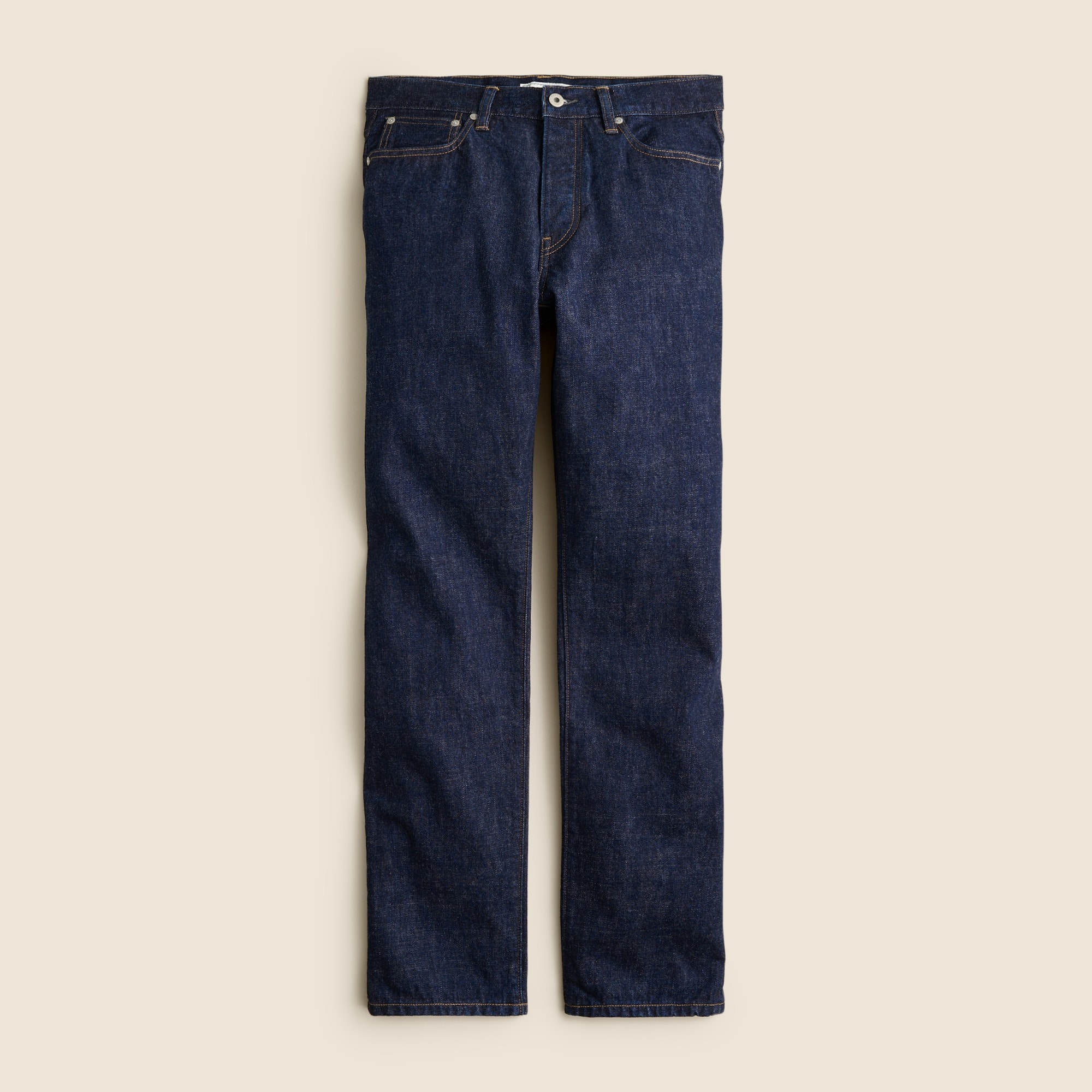 mens Wallace &amp; Barnes straight-fit jean in Japanese selvedge denim