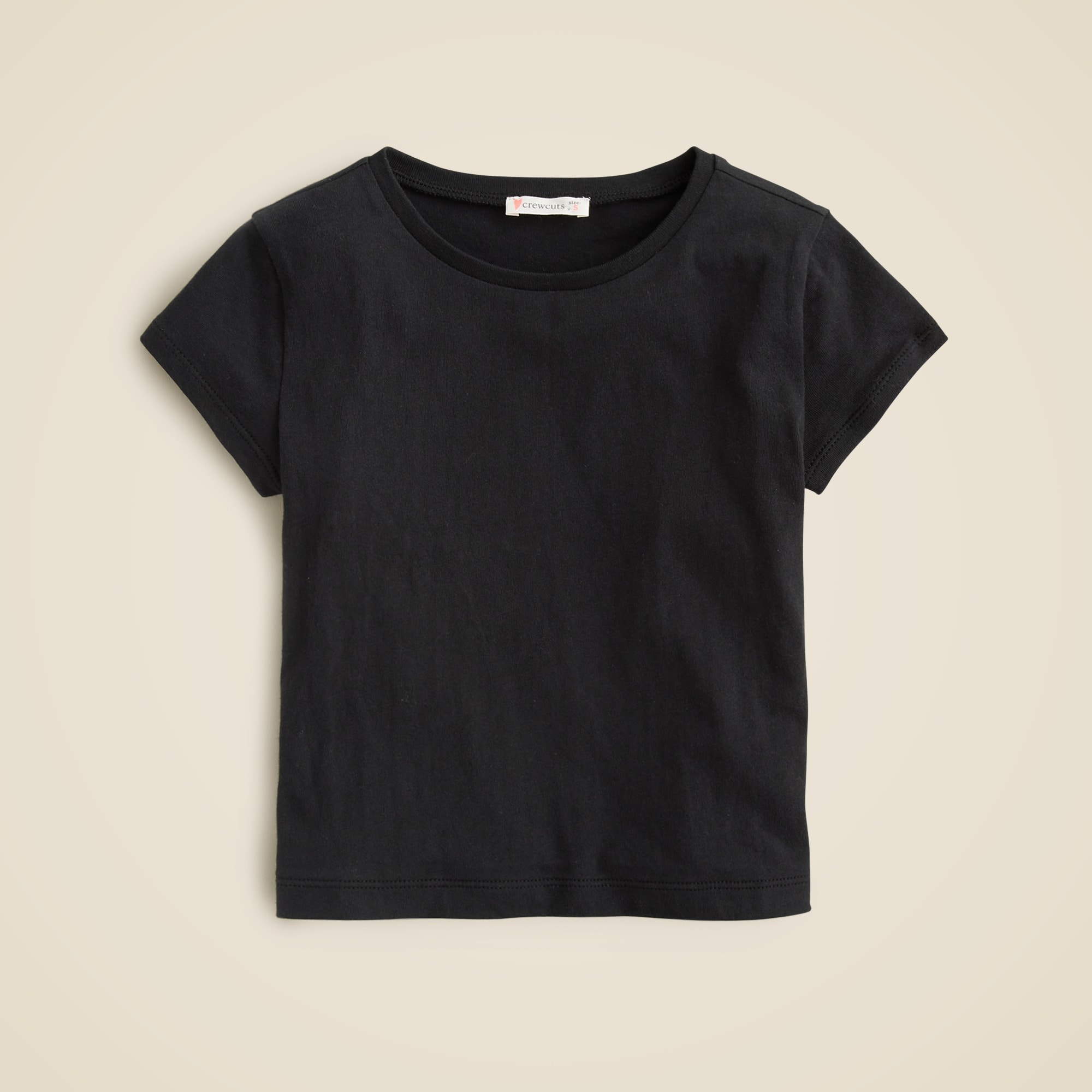 girls Girls' shrunken T-shirt in vintage jersey