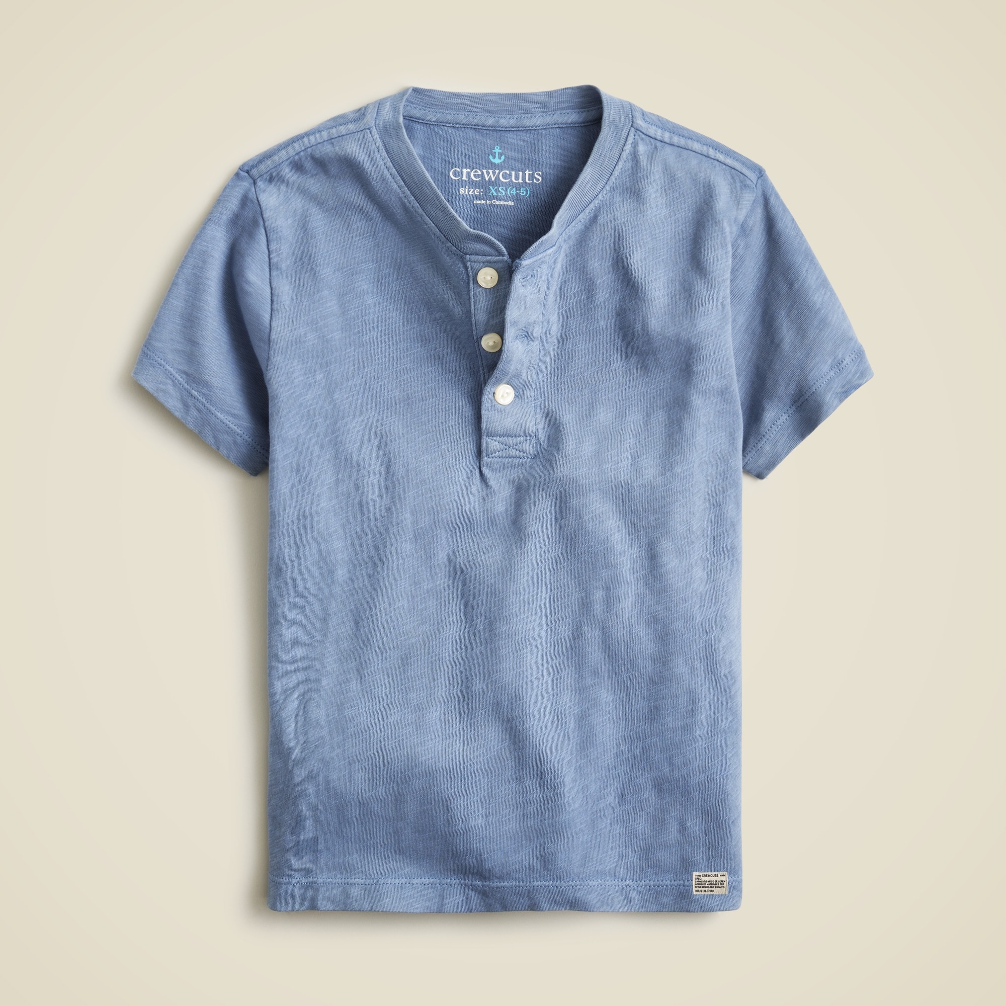 boys Kids' short-sleeve garment-dyed henley