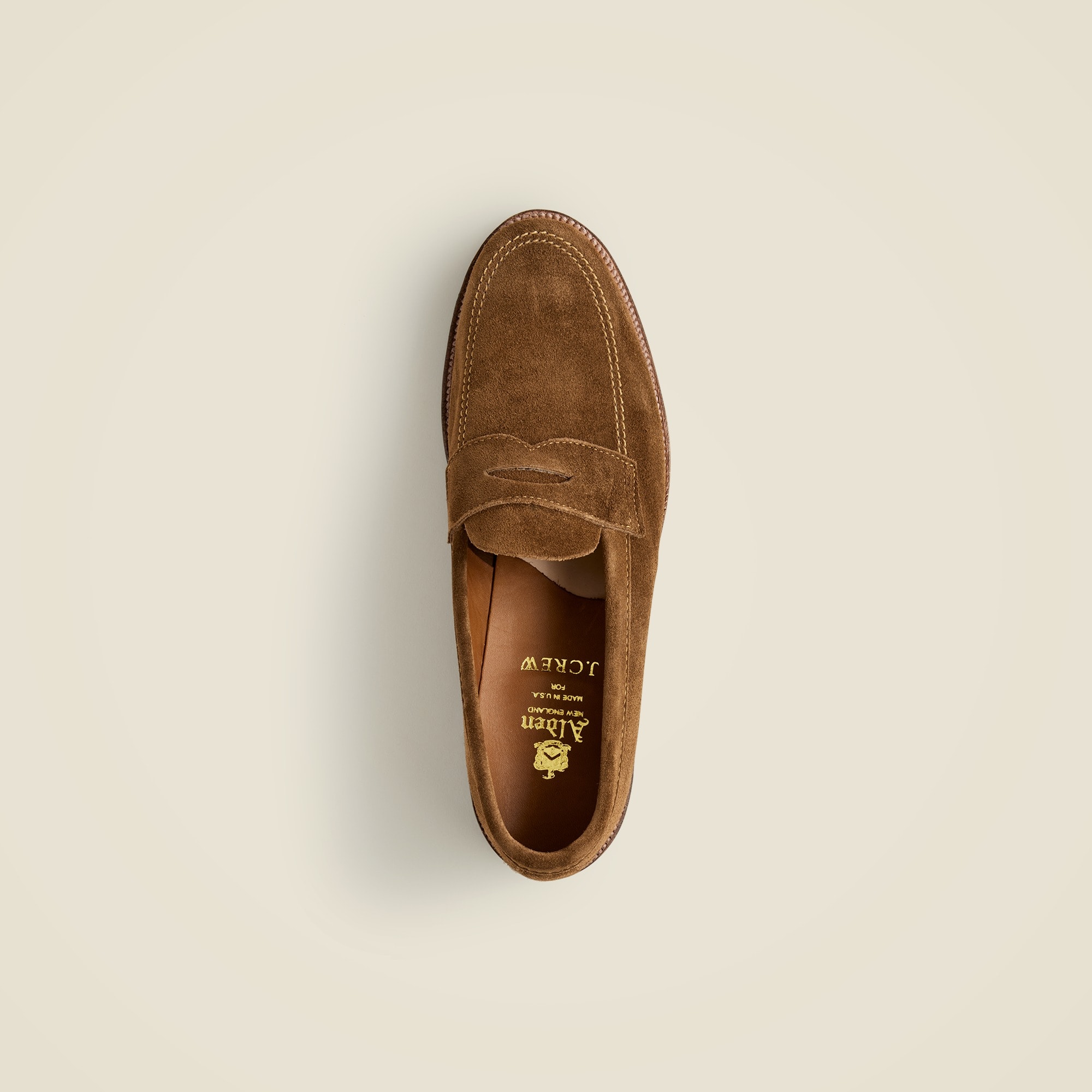 Alden® for J.Crew suede penny loafers