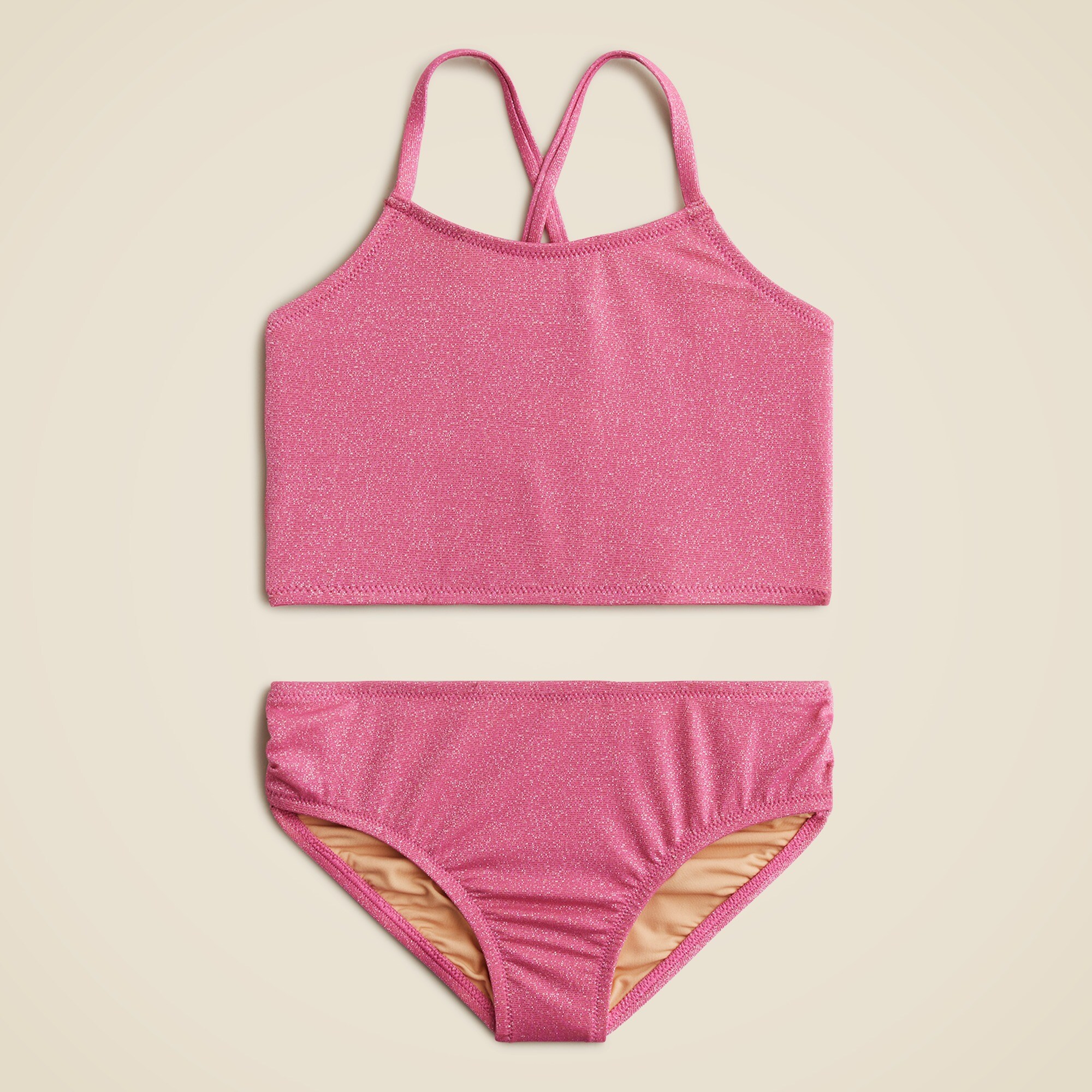  Girls' shimmer two-piece swimsuit with UPF 50+