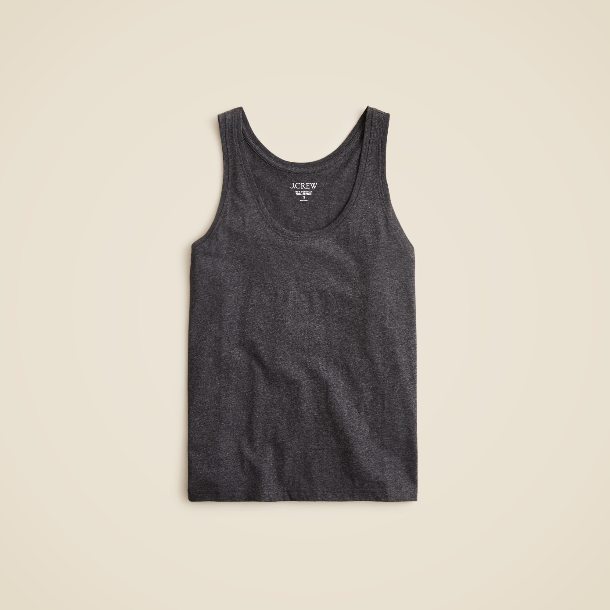  Pima cotton scoopneck tank top