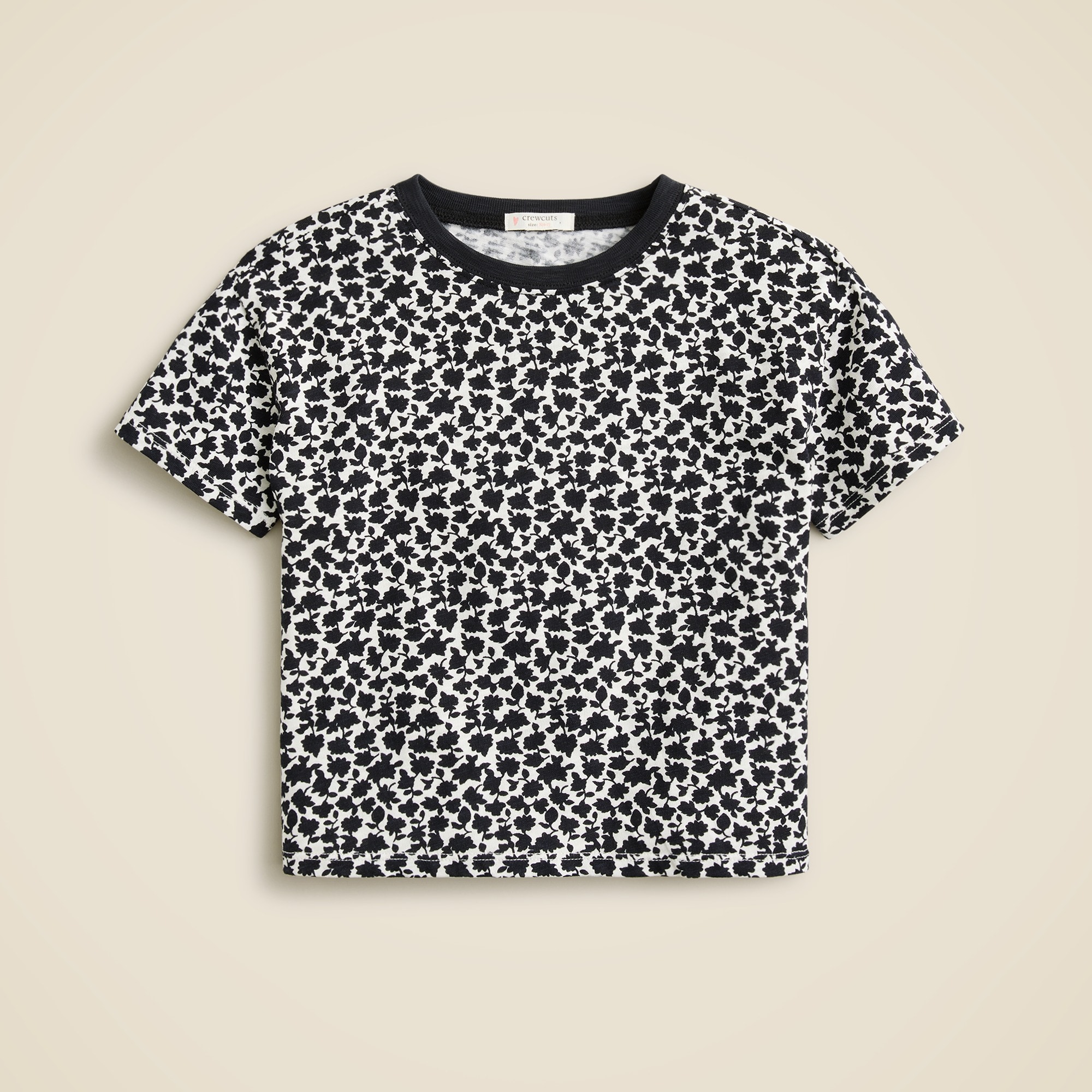  Girls' floral-print T-shirt