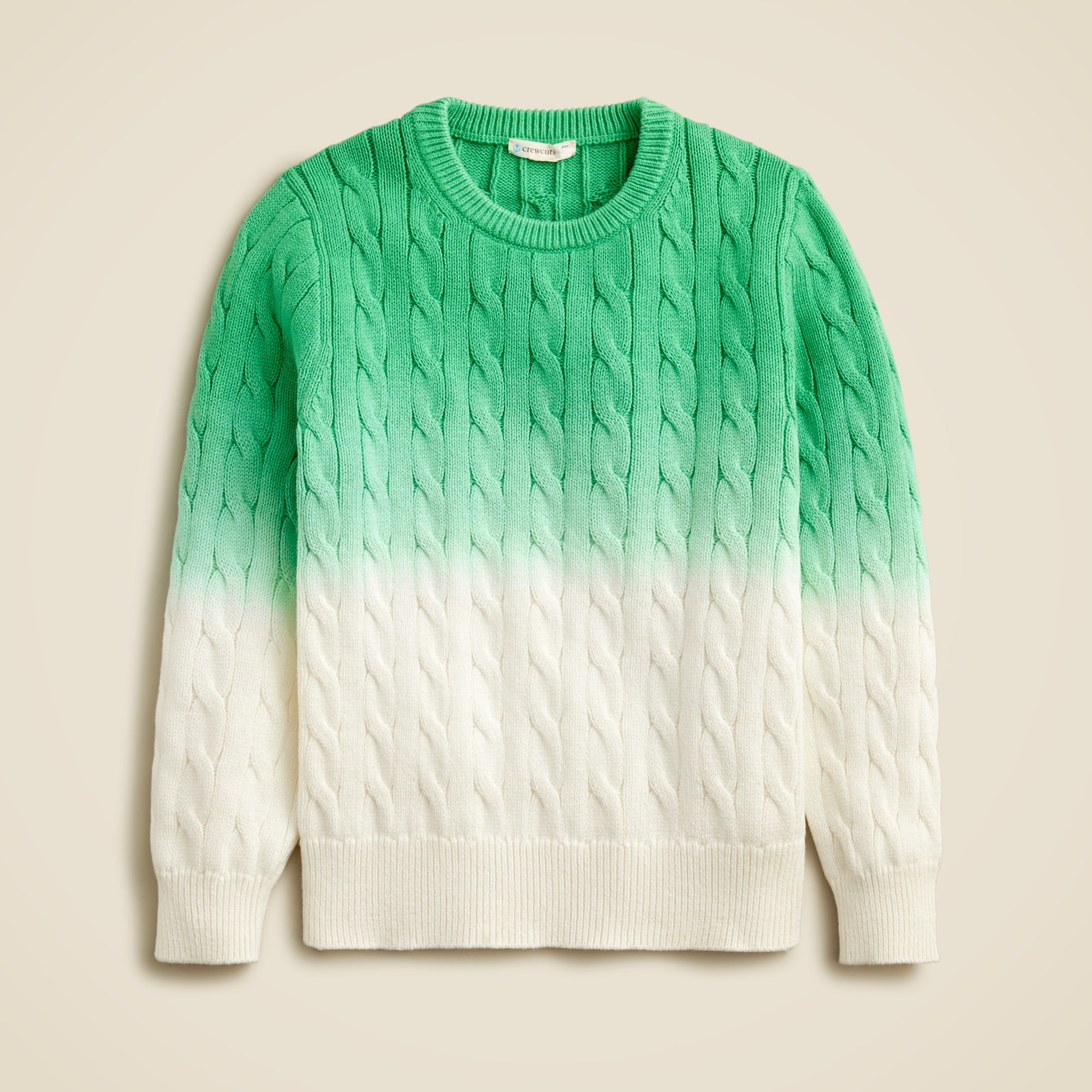  Kids' dip-dyed cable-knit sweater