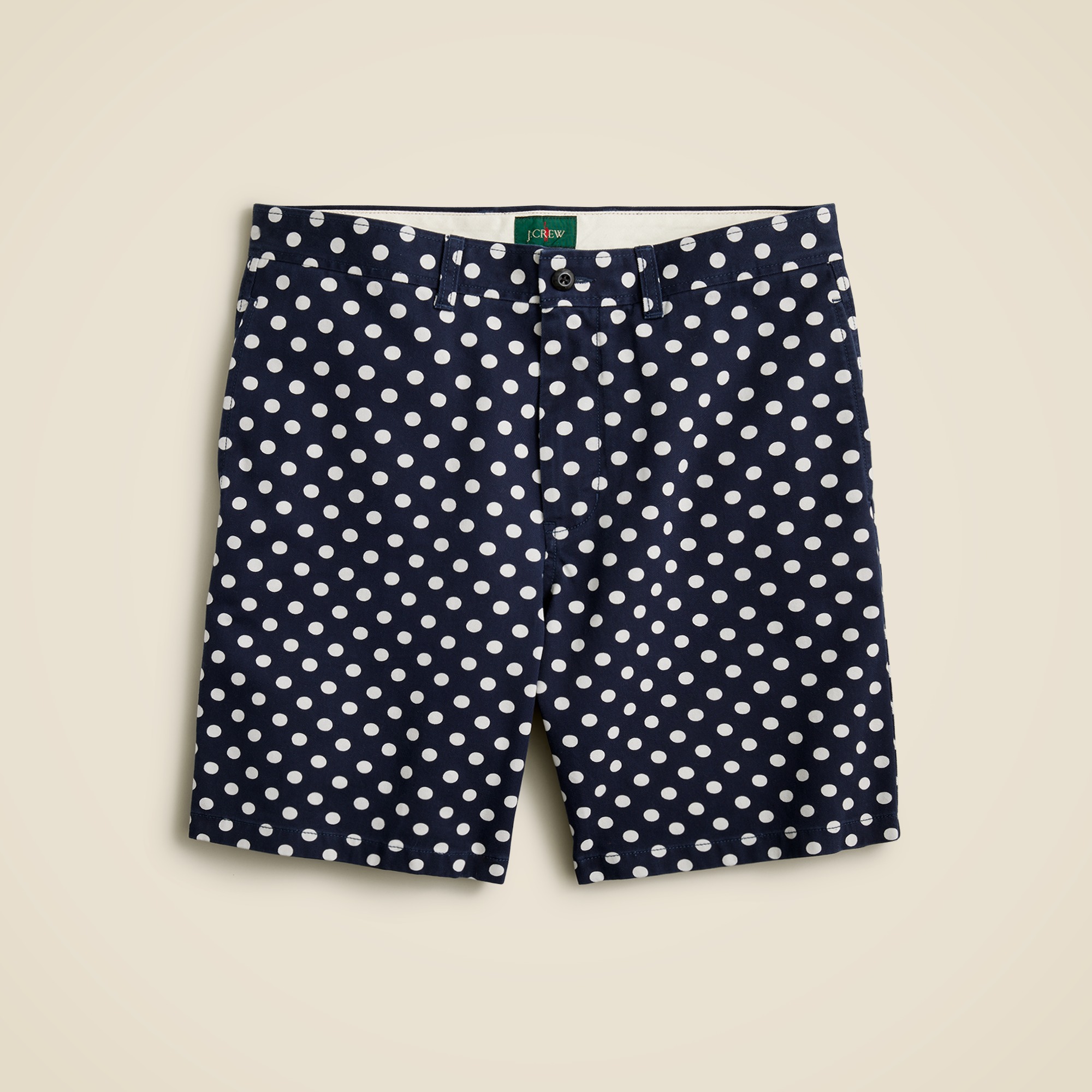 mens 9'' relaxed polka-dot short in cotton